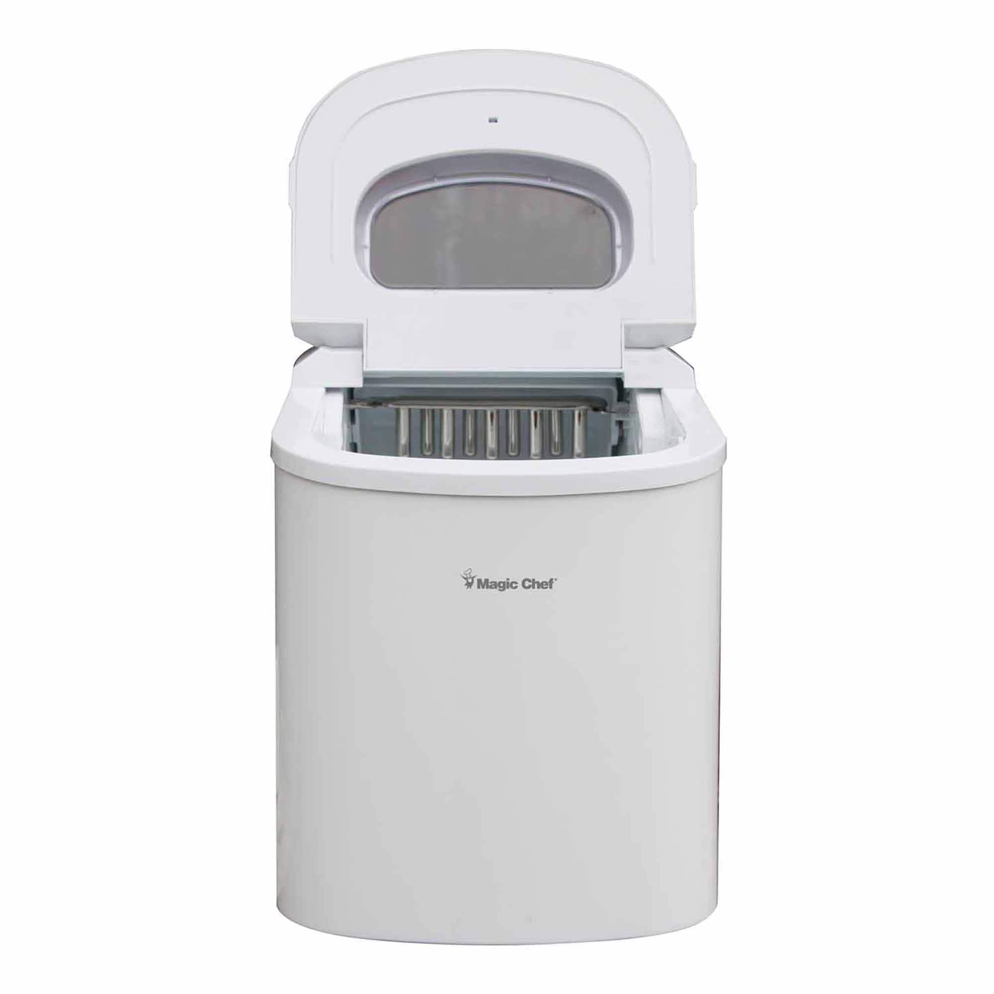 Máquina para hacer hielo tipo bala para mostrador Magic Chef de 27 libras de hielo al día (blanco) MCIM22W