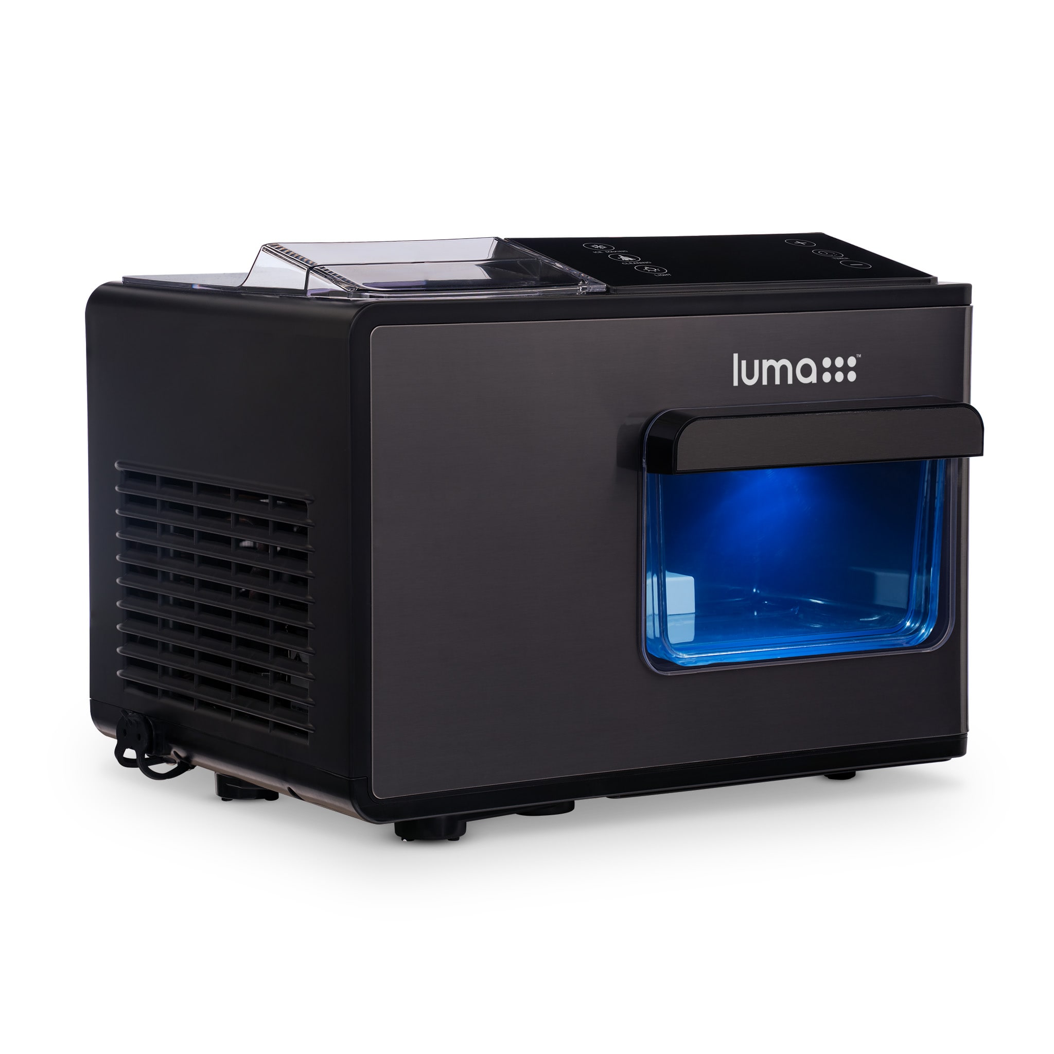 Fabricador de hielo de hielo tipo pepita de 44 libras por día de Luma Comfort (Negro)