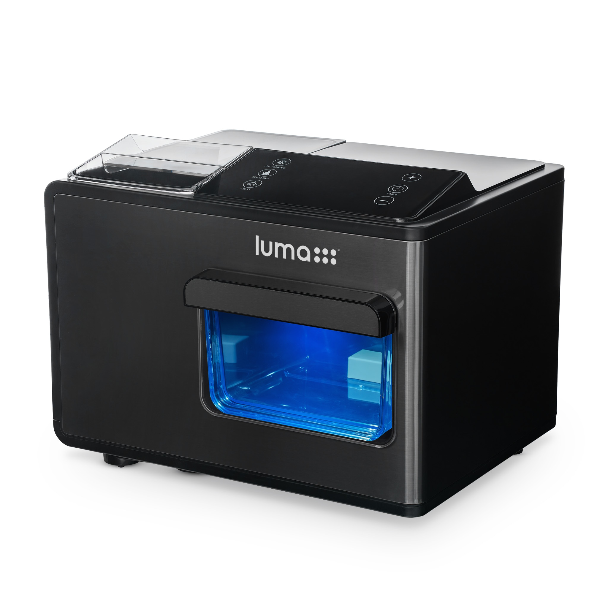 Fabricador de hielo de hielo tipo pepita de 44 libras por día de Luma Comfort (Negro)