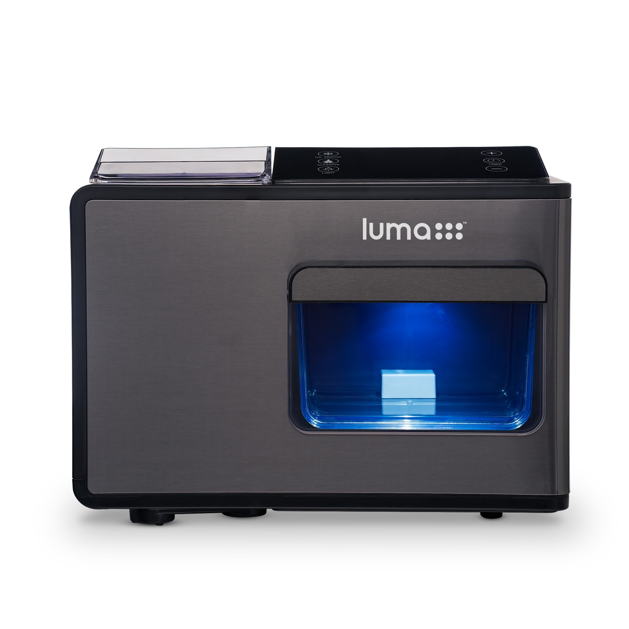 Fabricador de hielo de hielo tipo pepita de 44 libras por día de Luma Comfort (Negro)