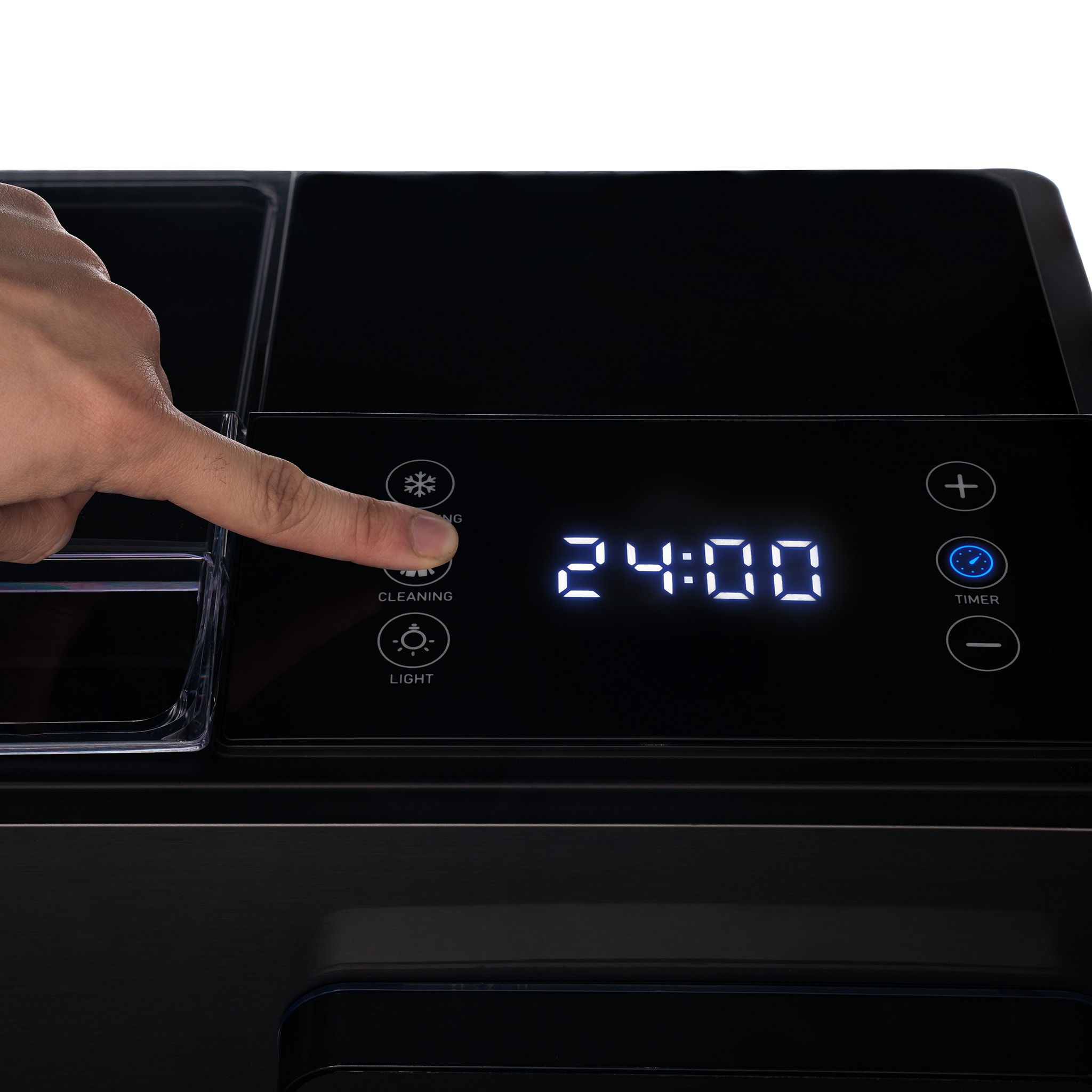 Fabricador de hielo de hielo tipo pepita de 44 libras por día de Luma Comfort (Negro)