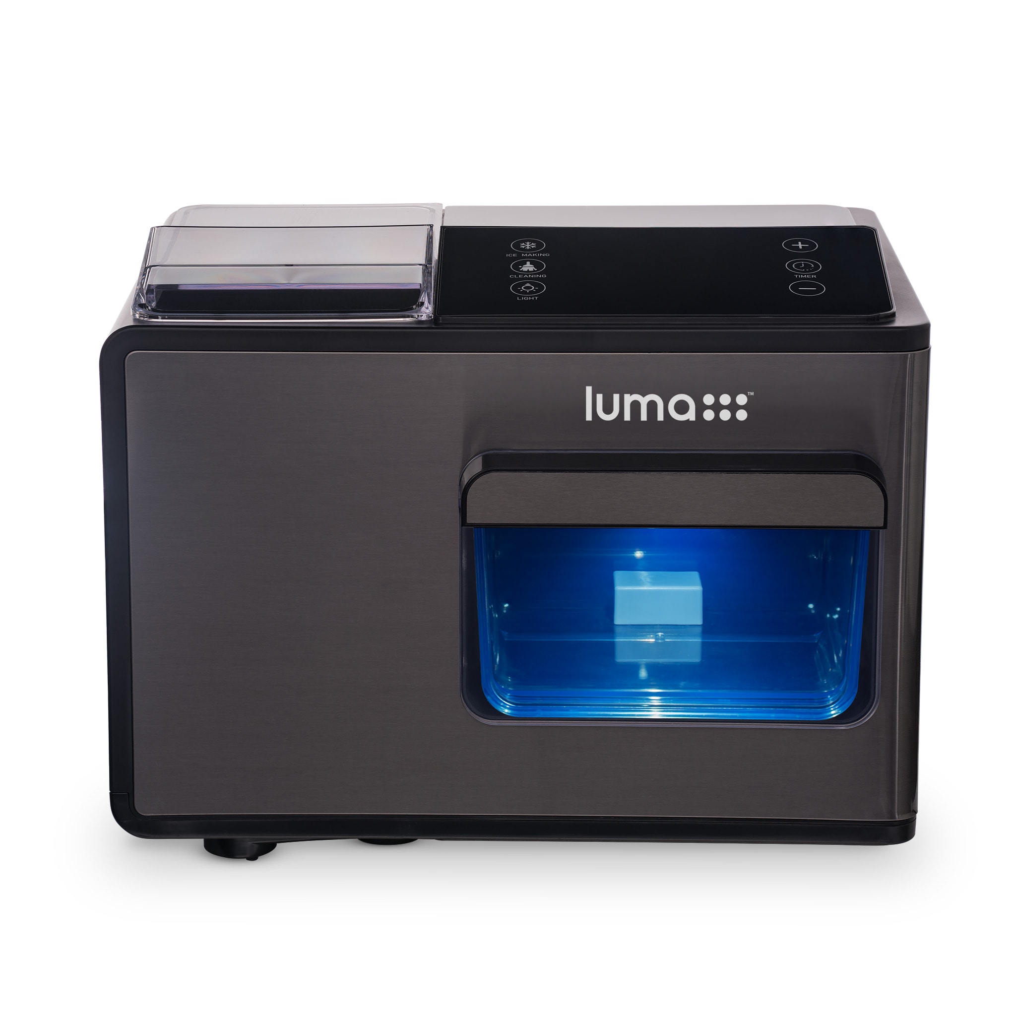 Fabricador de hielo de hielo tipo pepita de 44 libras por día de Luma Comfort (Negro)