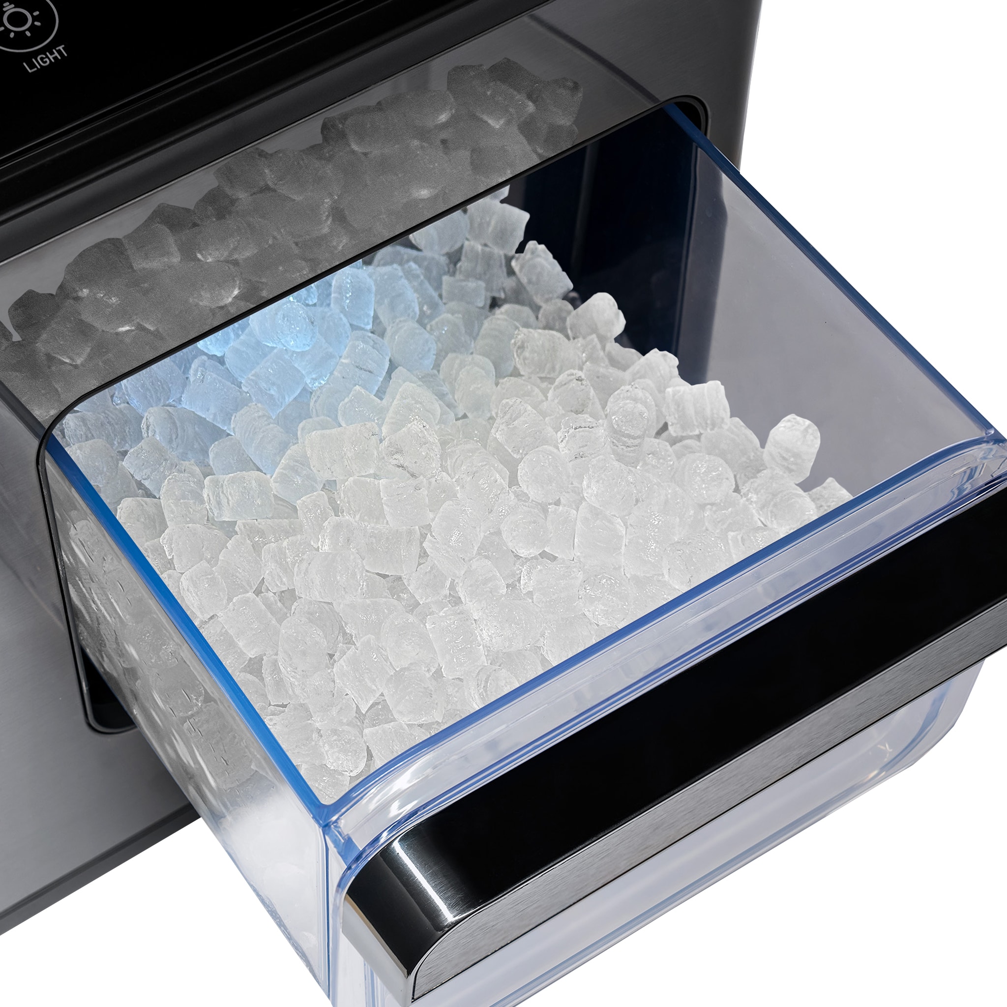 Fabricador de hielo de hielo tipo pepita de 44 libras por día de Luma Comfort (Negro)