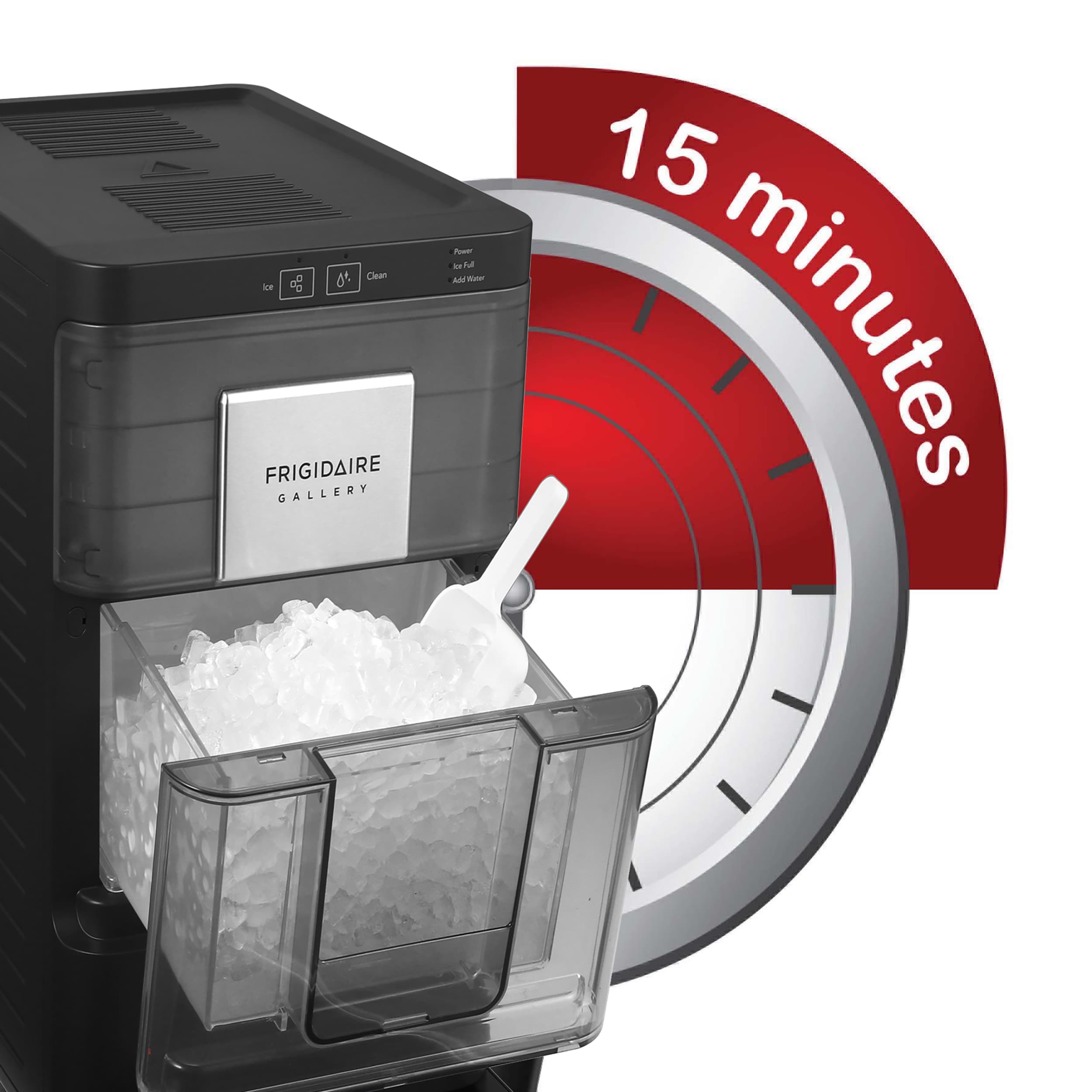 Máquina para Hacer Hielo en Cubitos de 44 libras al día en Mostrador (Negra)