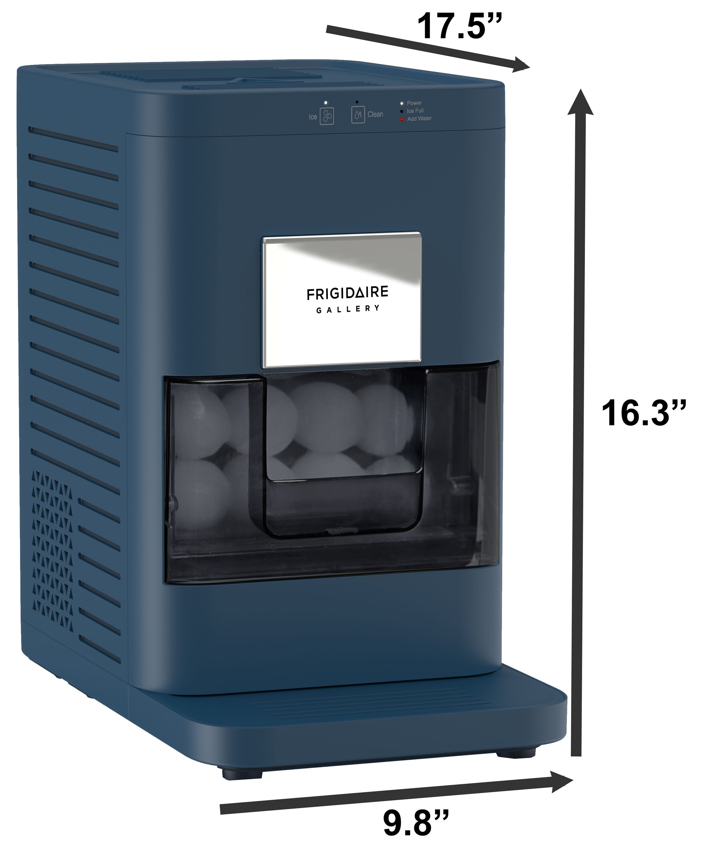 Máquina de hacer hielo artesanal de encimera Frigidaire de 44 libras por día (azul) EFIC236-NAVY