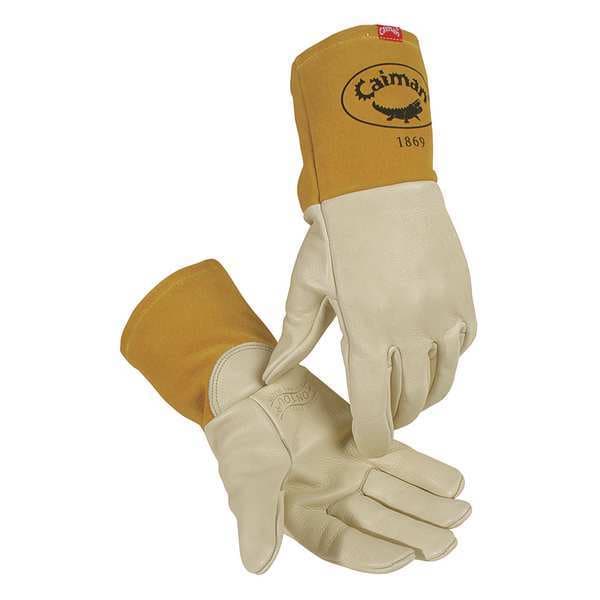 Guantes de soldadura Caiman MIG, palma de cuero de vaca, XL, par - 1869-6