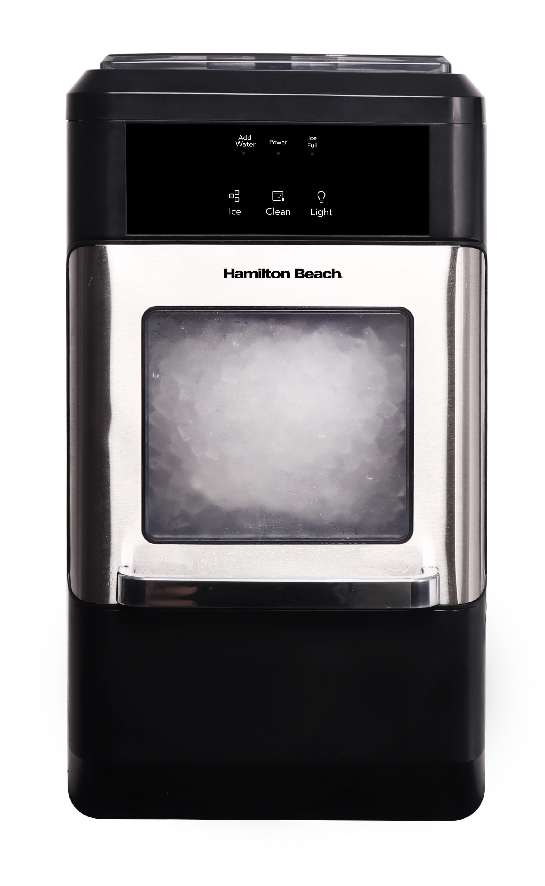 Fabricador de Hielo en Cubitos Nugget de 44 libras por día de Hamilton Beach (Negro) HBIC3070