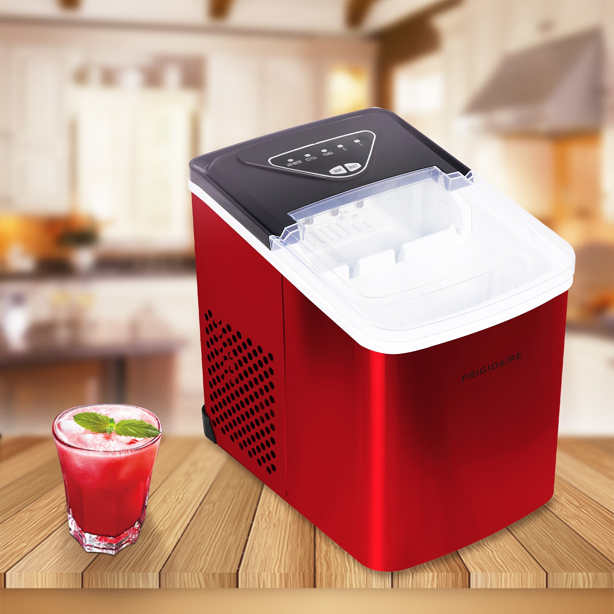 Fabricador de hielo tipo bala Frigidaire de 26 libras por día (Acero inoxidable) EFIC123-SSRED