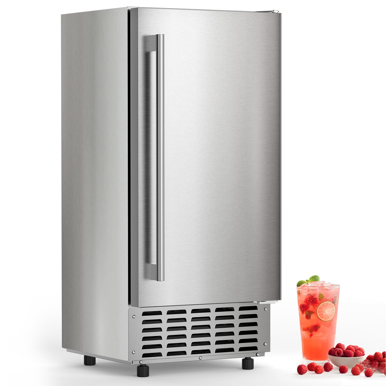 Fabricador de hielo en forma de pepitas que produce 66 libras de hielo al día (Acero inoxidable)