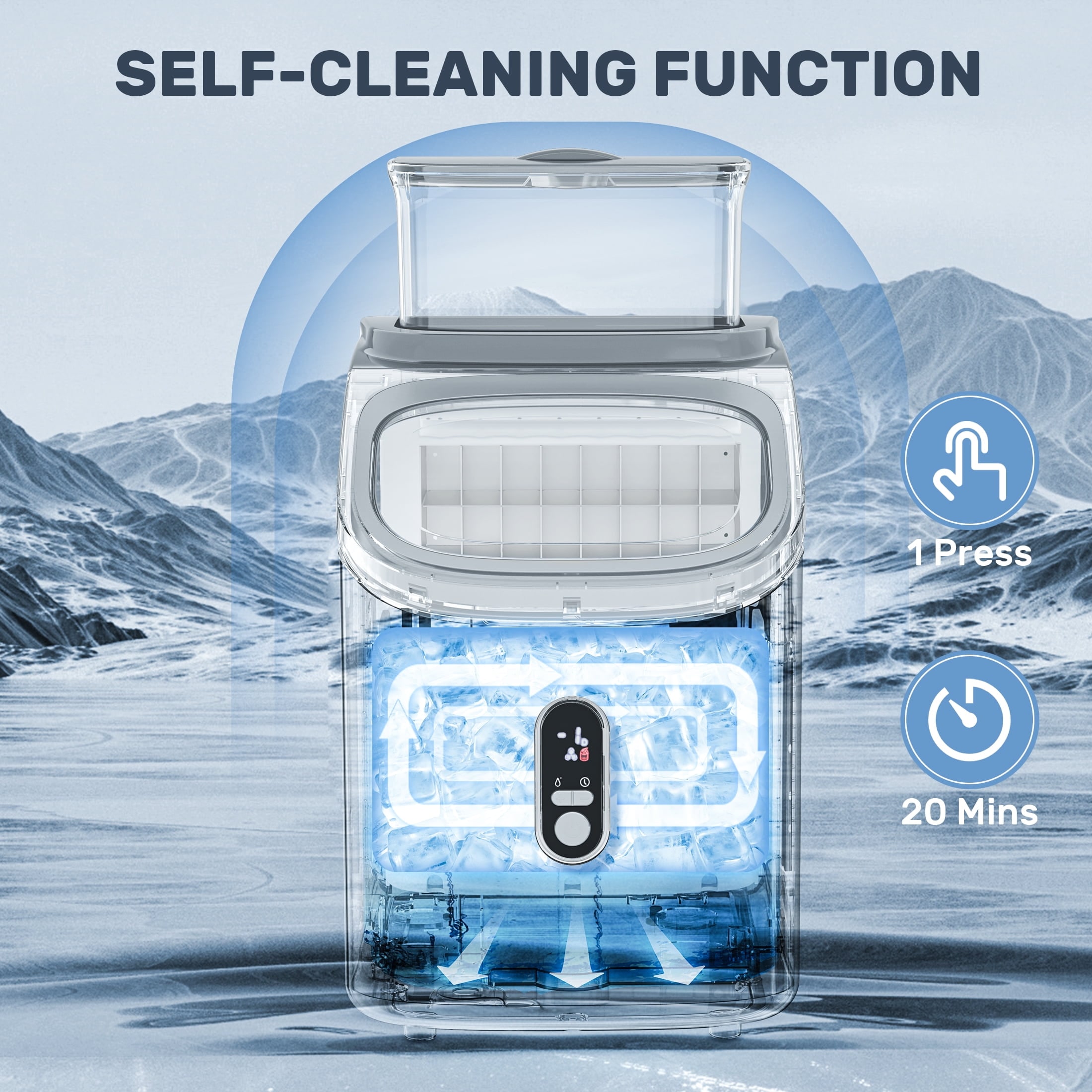 Fabricador de hielo en cubitos de 30 libras por día (gris) COWSAR LSZ58IM13AFG