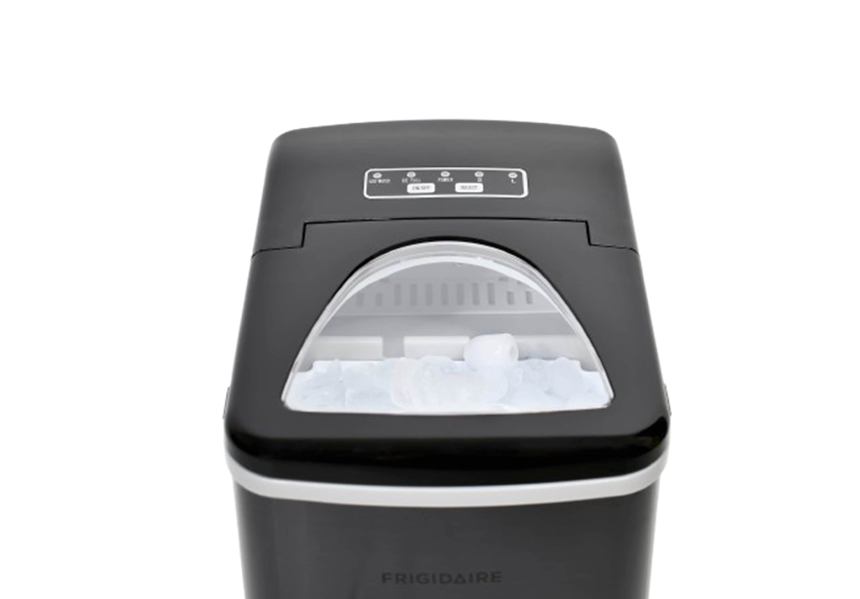 Máquina de hacer hielo en forma de bala para encimera, de Frigidaire, produce 26 libras de hielo al día (Negro) EFIC117-SSBLACK-COM