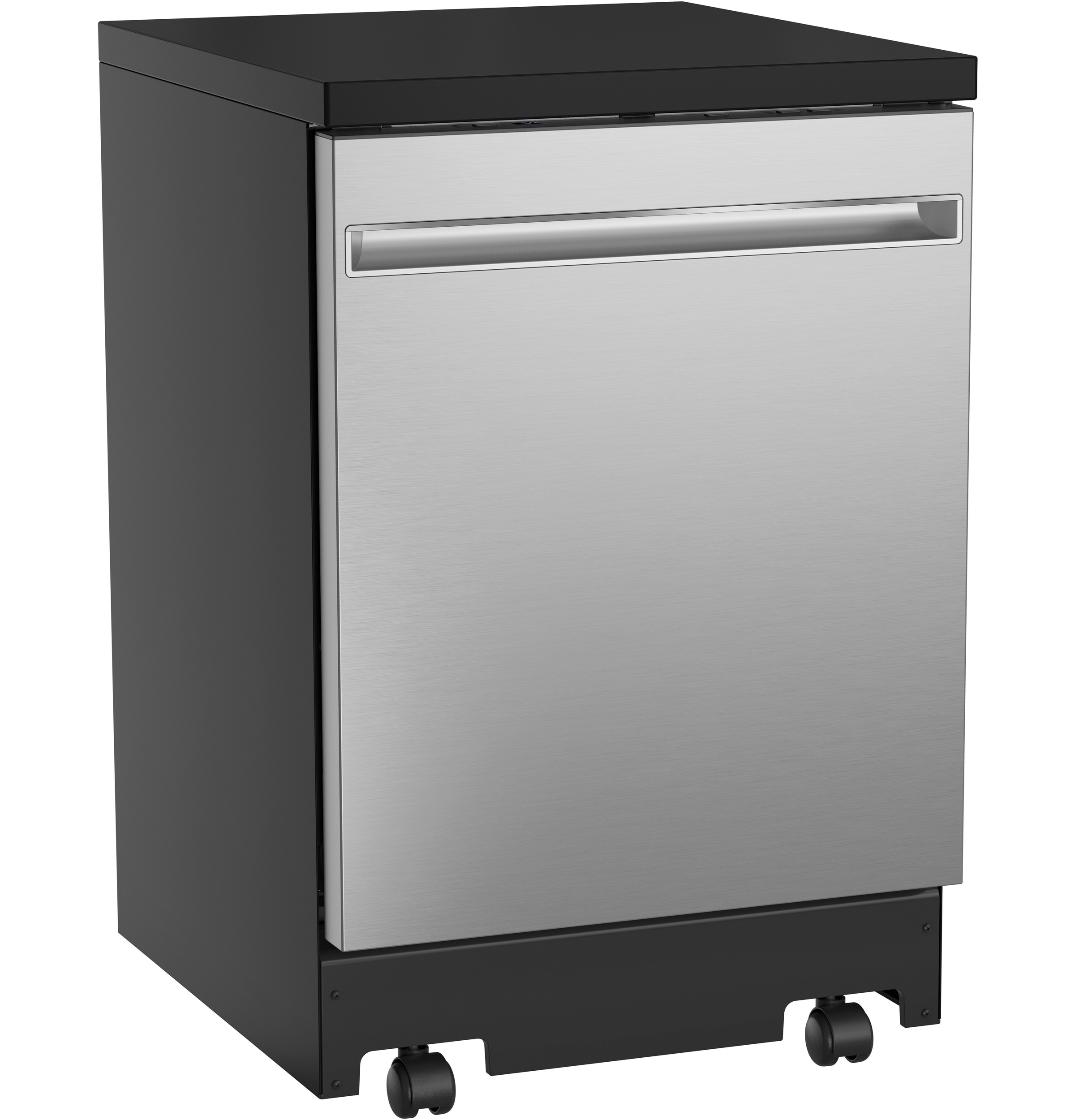 Lavavajillas portátil independiente de acero inoxidable de 23.625 pulgadas (certificado ENERGY STAR), Nivel de sonido estándar de 54 decibeles GPT225SSLSS