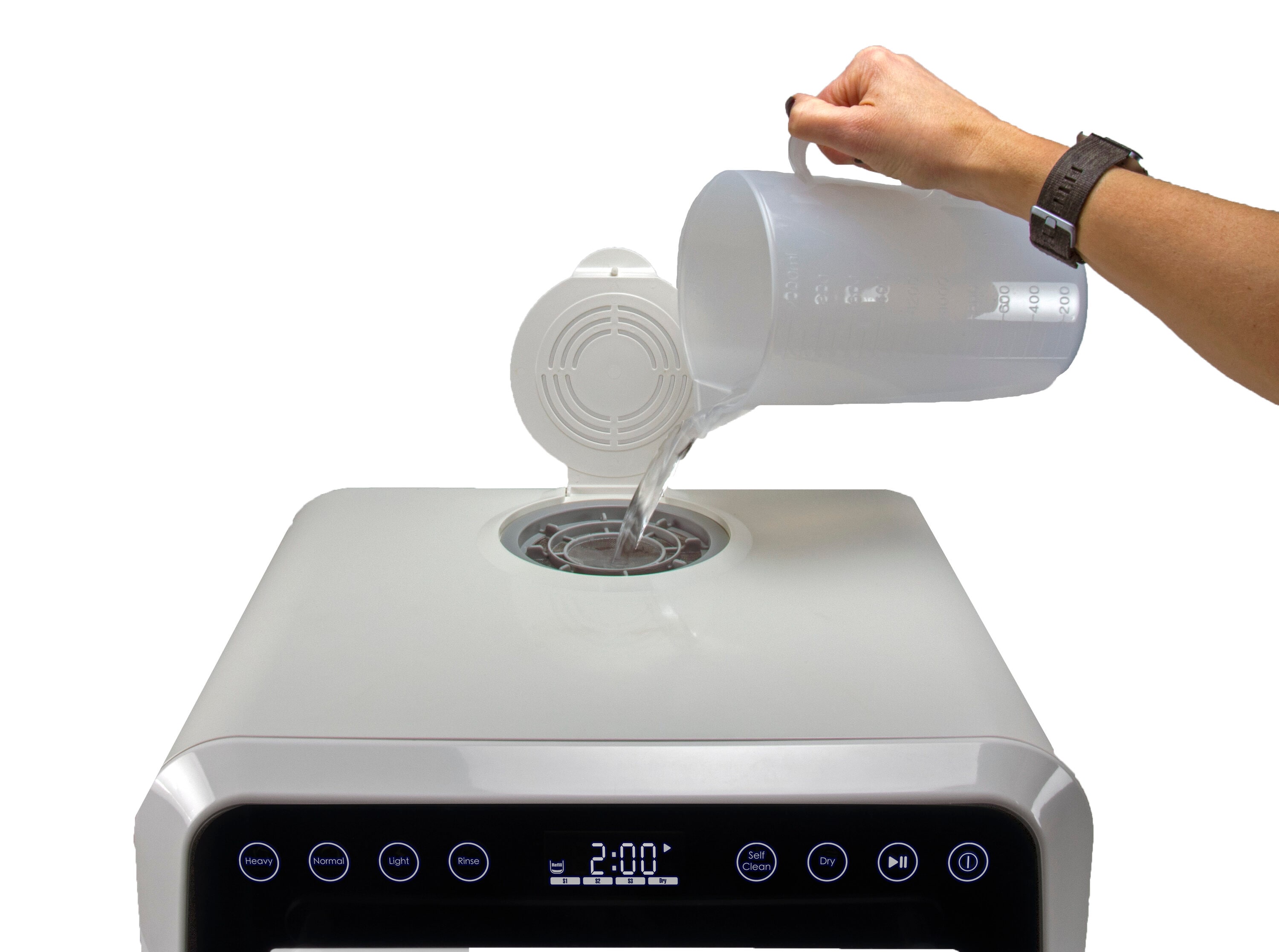 Lavavajillas portátil independiente Magic Chef de 17.4 pulgadas (Blanco) Nivel de sonido estándar de 56 decibeles MCSCD3W