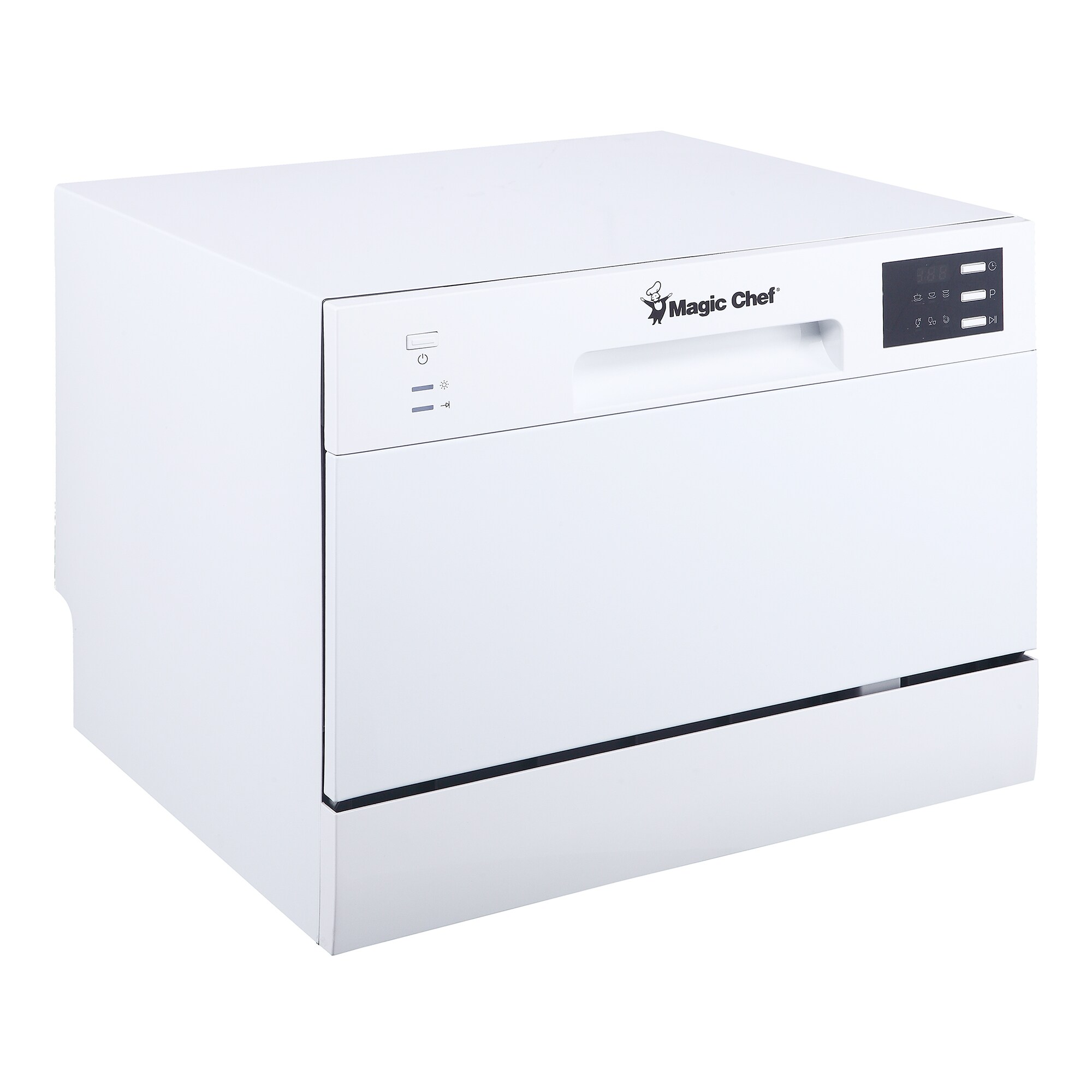 Lavavajillas portátil independiente Magic Chef de 21.7 pulgadas (blanco) Certificado ENERGY STAR, Nivel de Sonido Estándar de 52 Decibeles MCSCD6W5