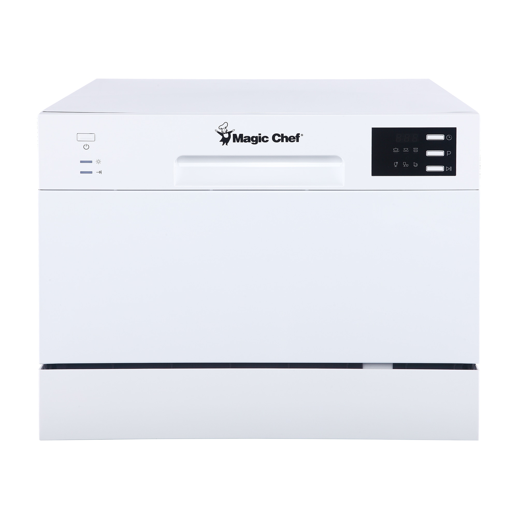 Lavavajillas portátil independiente Magic Chef de 21.7 pulgadas (blanco) Certificado ENERGY STAR, Nivel de Sonido Estándar de 52 Decibeles MCSCD6W5