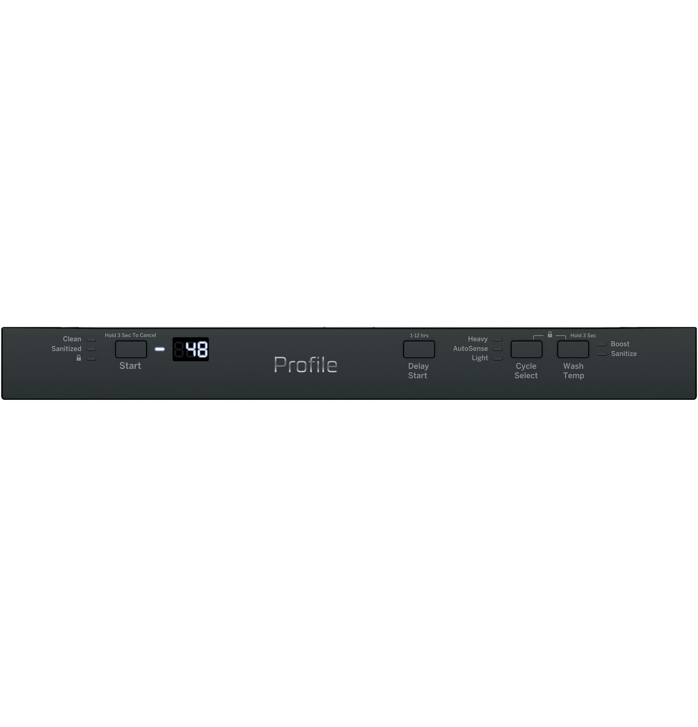Lavavajillas empotrable de control superior GE Profile de 18 pulgadas (Negro) certificado ENERGY STAR, nivel de sonido muy silencioso de 47 decibeles PDT145SGLBB