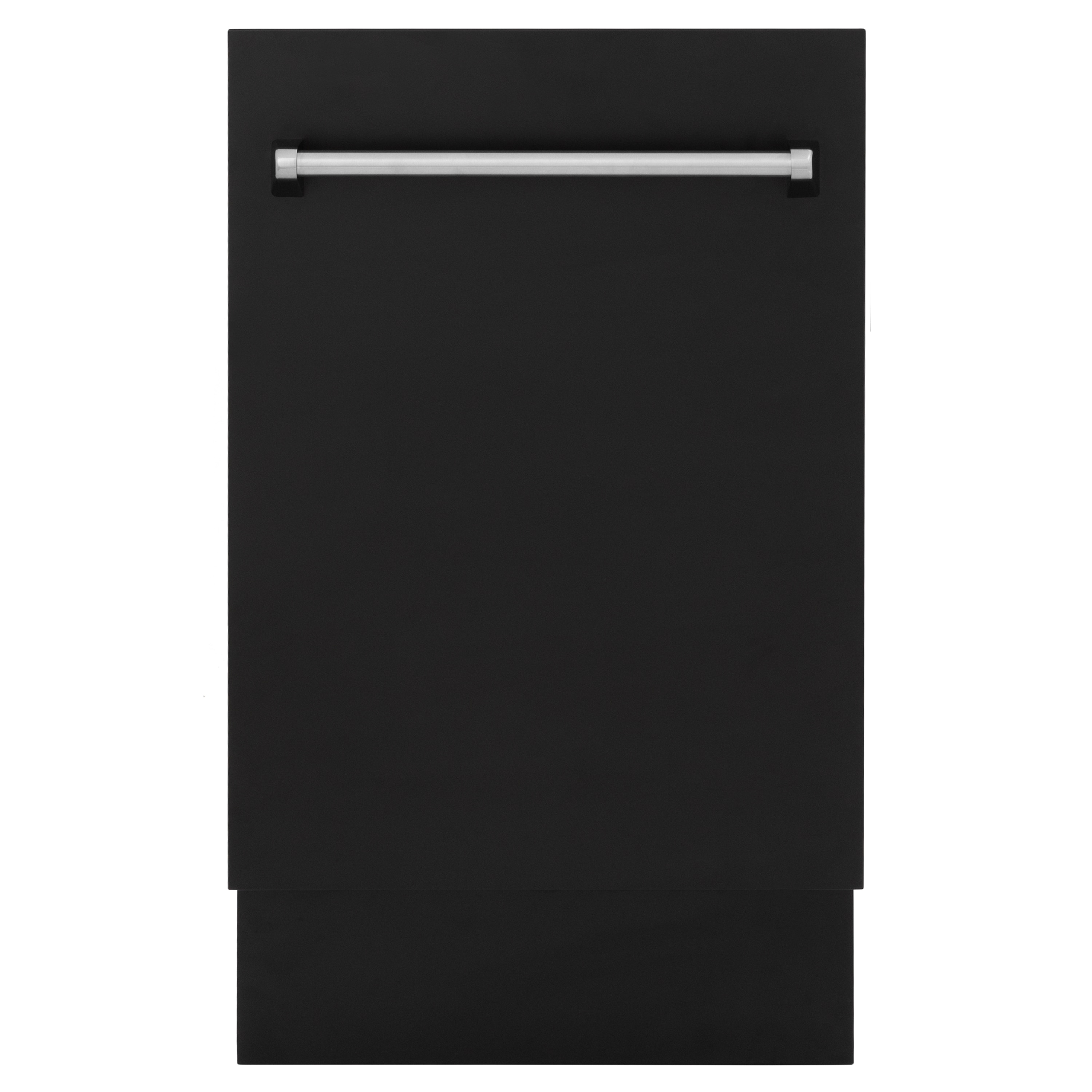 Lavavajillas empotrado de control superior ZLINE KITCHEN & BATH Tallac de 18 pulgadas con tercer rack (Tina de acero inoxidable con panel negro mate) ENERGY STAR, nivel de sonido estándar de 51 decibeles DWV-BLM-18.