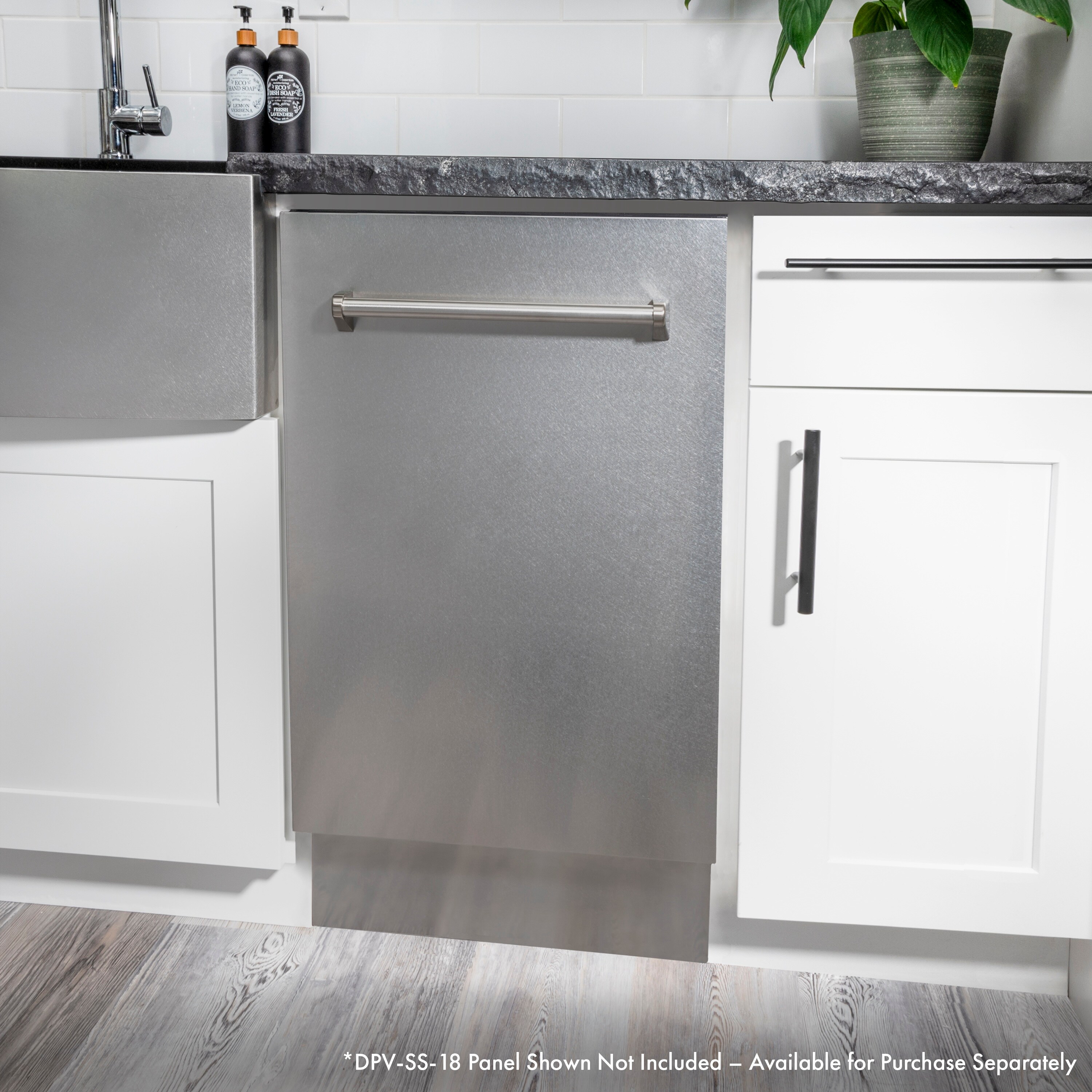 Lavavajillas Empotrado de Control Superior con Tercer Estante (Listo para Panel Personalizado con Tinas de Acero Inoxidable) ENERGY STAR, Nivel de Sonido Estándar de 51 Decibeles DWV-18 Tallac de ZLINE KITCHEN & BATH