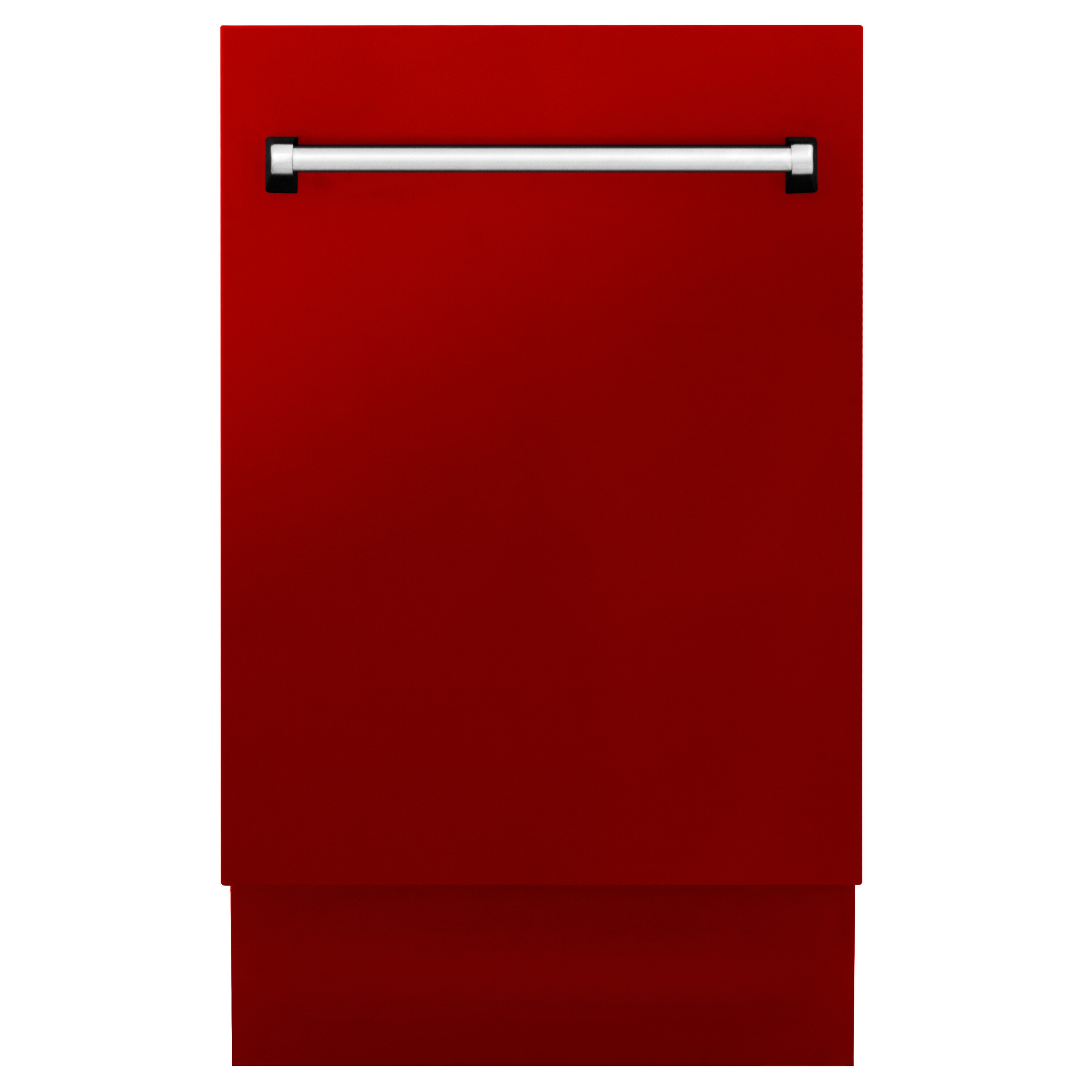 Lavavajillas empotrado ZLINE KITCHEN & BATH Tallac de 18 pulgadas con Control Superior y Tercer Riel (Tina de Acero Inoxidable con Panel Rojo Brillo) certificado ENERGY STAR, Nivel de Sonido Estándar de 51 Decibeles DWV-RG-18