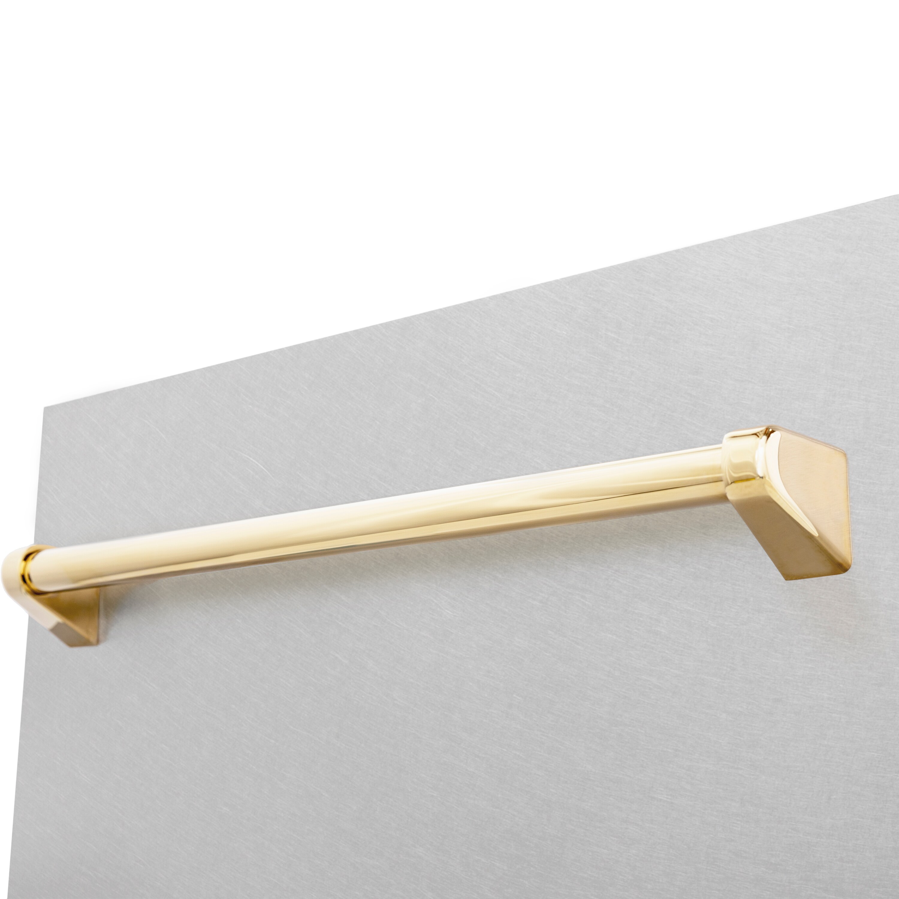 Lavavajillas empotrado de control superior de 18 pulgadas con tercera rejilla de la edición Autograph de ZLINE KITCHEN & BATH (Acero inoxidable resistente a las huellas dactilares con mango de oro pulido) ENERGY STAR, Nivel de sonido estándar de 51 decibelios DWVZ-SN-18-G
