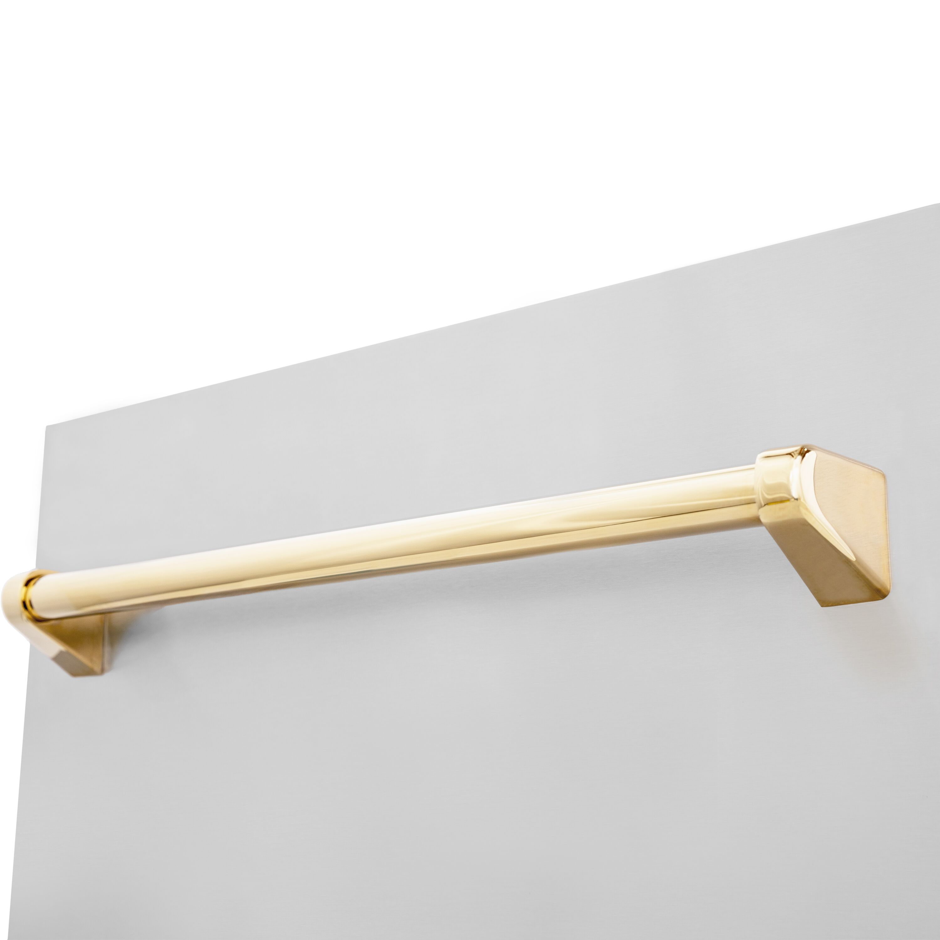 Lavavajillas integrable de control superior de 18 pulgadas de la Edición Autógrafa de ZLINE KITCHEN & BATH con Tercer Canasto (Tina de Acero Inoxidable con Panel de Acero Inoxidable y Mango Dorado Pulido), certificado ENERGY STAR, nivel de sonido estándar de 51 decibeles - DWVZ-304-18-G.