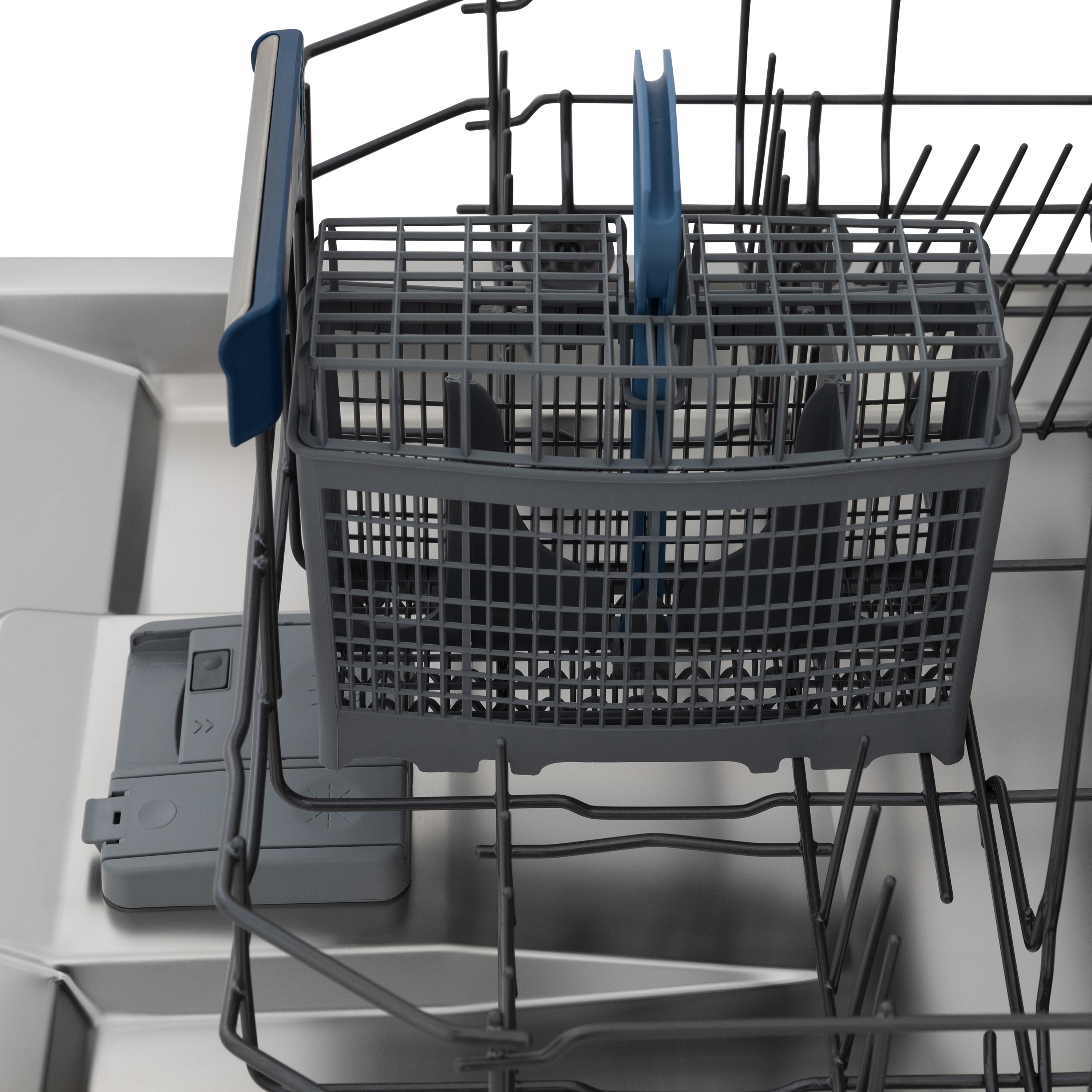 Lavavajillas empotrado de 18 pulgadas de la Edición Autógrafo de ZLINE KITCHEN & BATH con Tercer Rack (Tina de Acero Inoxidable con Panel de Acero Inoxidable Negro y Mango de Bronce Champagne) certificado ENERGY STAR, Nivel de Sonido Estándar de 51 Decibeles DWVZ-BS-18-CB