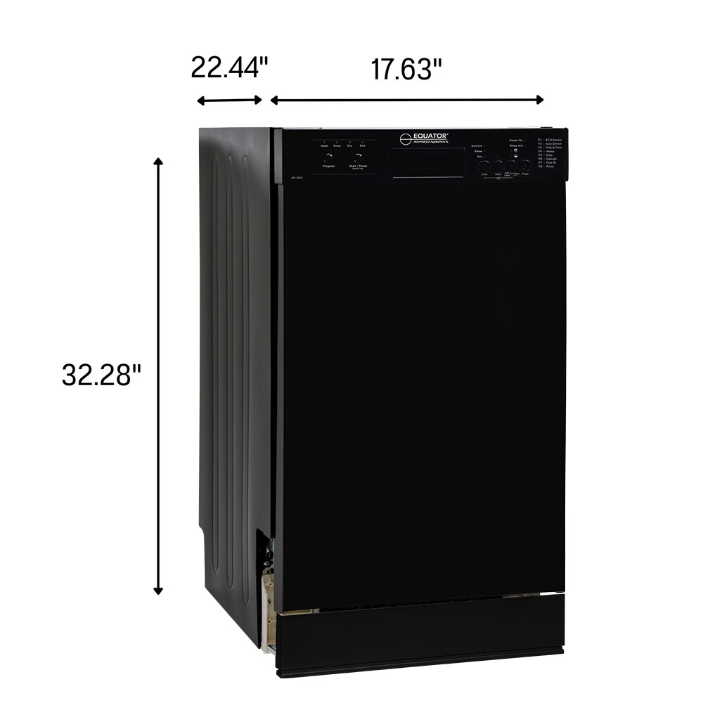Lavavajillas Empotrado Control Frontal de 18 pulgadas (Negro) Estrella de Energía, Nivel de Sonido Muy Silencioso de 51 decibeles Modelo BB 1840