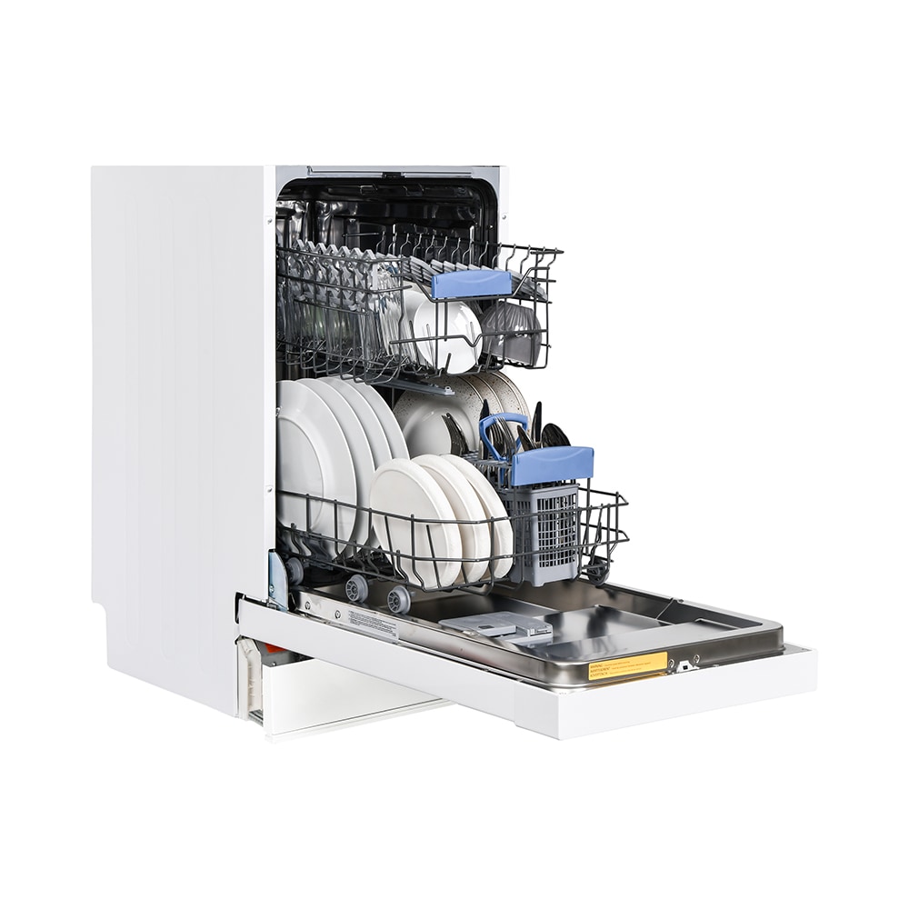 Lavavajillas empotrado de control frontal de 18 pulgadas (blanco) Equator Advanced Appliances, certificado ENERGY STAR, nivel de sonido muy silencioso de 51 decibelios WB 1840.