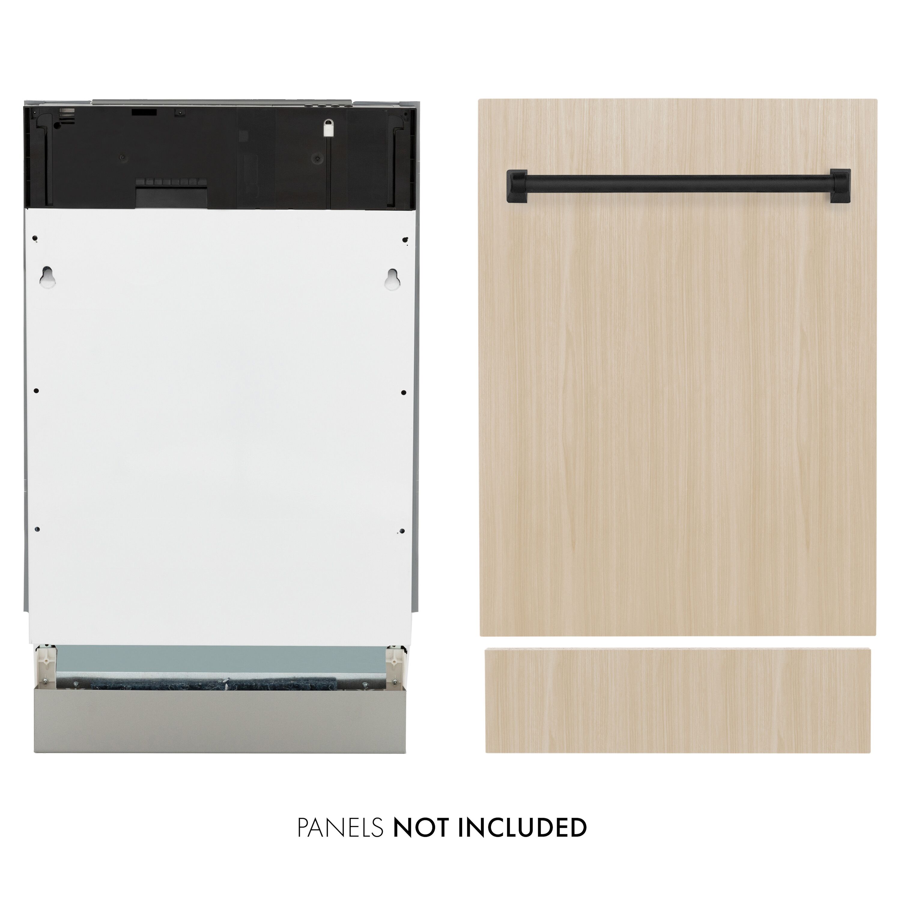Lavavajillas Empotrable de 18 pulgadas de ZLINE KITCHEN & BATH con Tercer Estante (Panel listo) ENERGY STAR, Nivel de Sonido Estándar de 51 Decibeles DWVZ-18-MB
