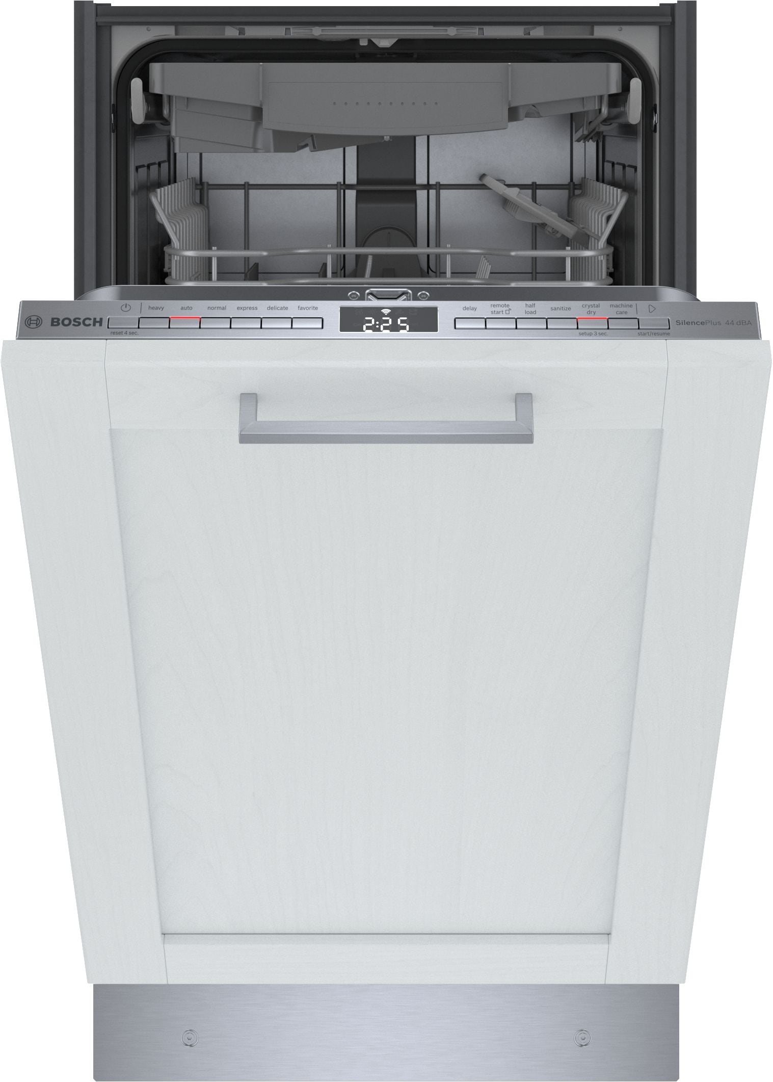 Lavavajillas empotrable Bosch Serie 800 de 18 pulgadas con control superior y tercer estante (personalizado), nivel de sonido muy tranquilo de 44 decibeles SPV68C73UC