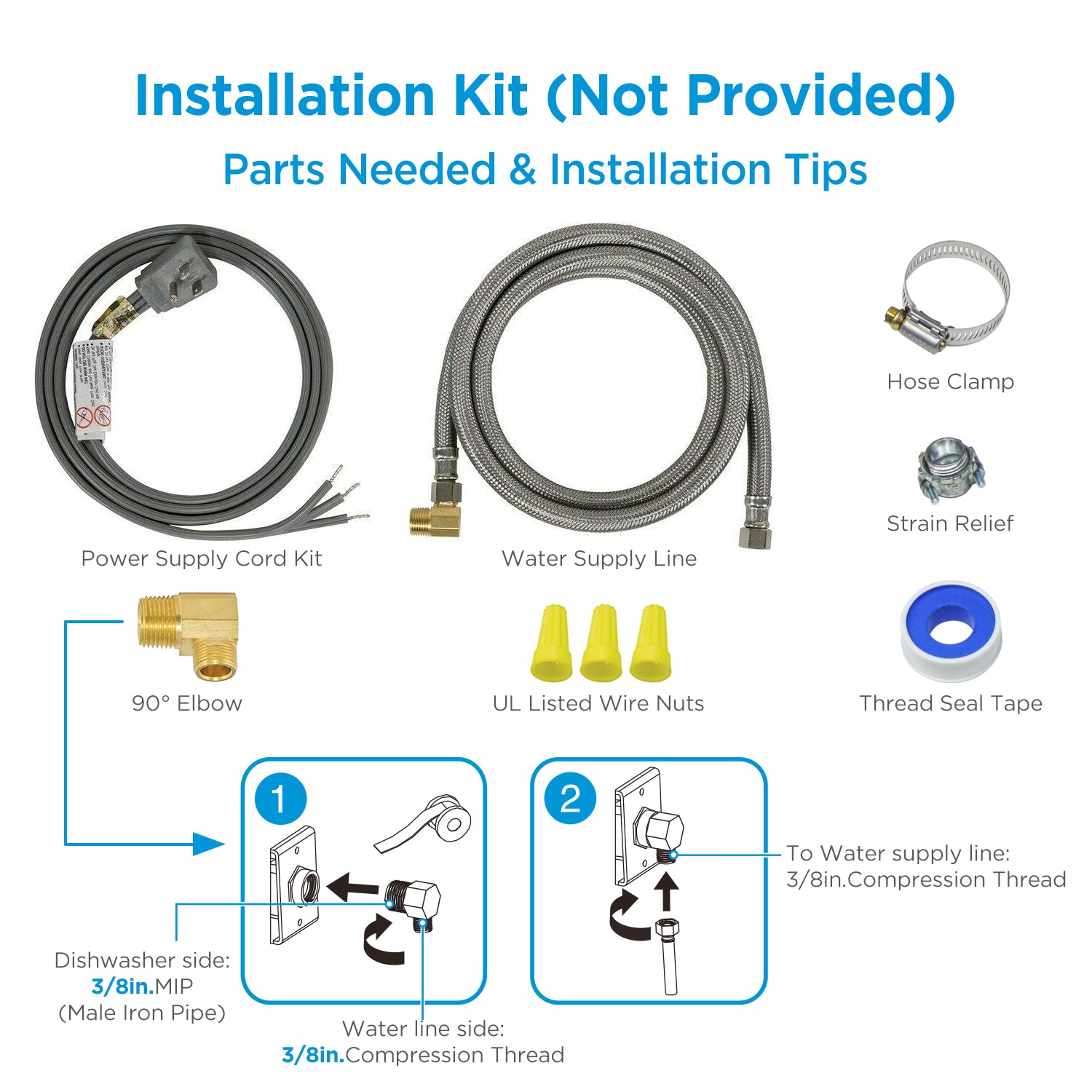 Lavavajillas Empotrado de Control Frontal de 18 pulgadas (Negro) ENERGY STAR, Nivel de Sonido Estándar de 52 Decibeles MDF18A1ABB de Midea