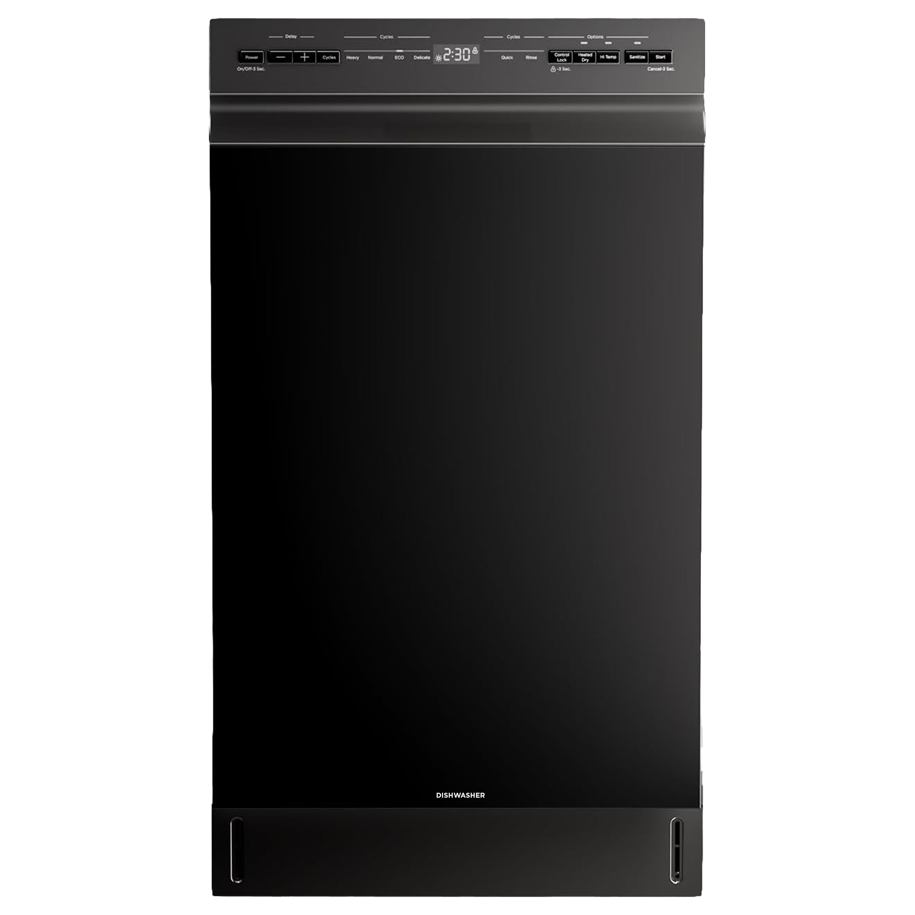 Lavavajillas Empotrado de Control Frontal de 18 pulgadas (Negro) ENERGY STAR, Nivel de Sonido Estándar de 52 Decibeles MDF18A1ABB de Midea