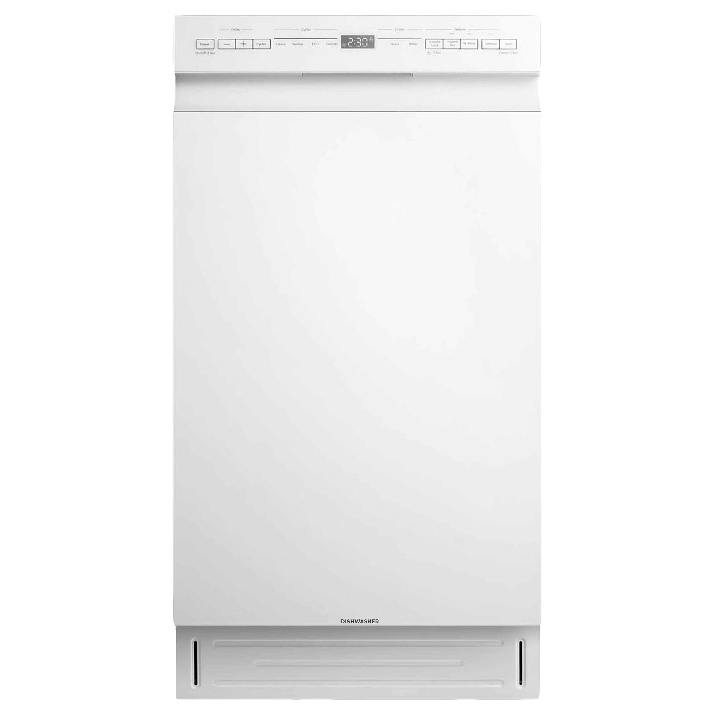 Lavavajillas empotrable de control frontal de 18 pulgadas Midea (blanco) ENERGY STAR, Nivel de sonido estándar de 52 decibeles MDF18A1AWW