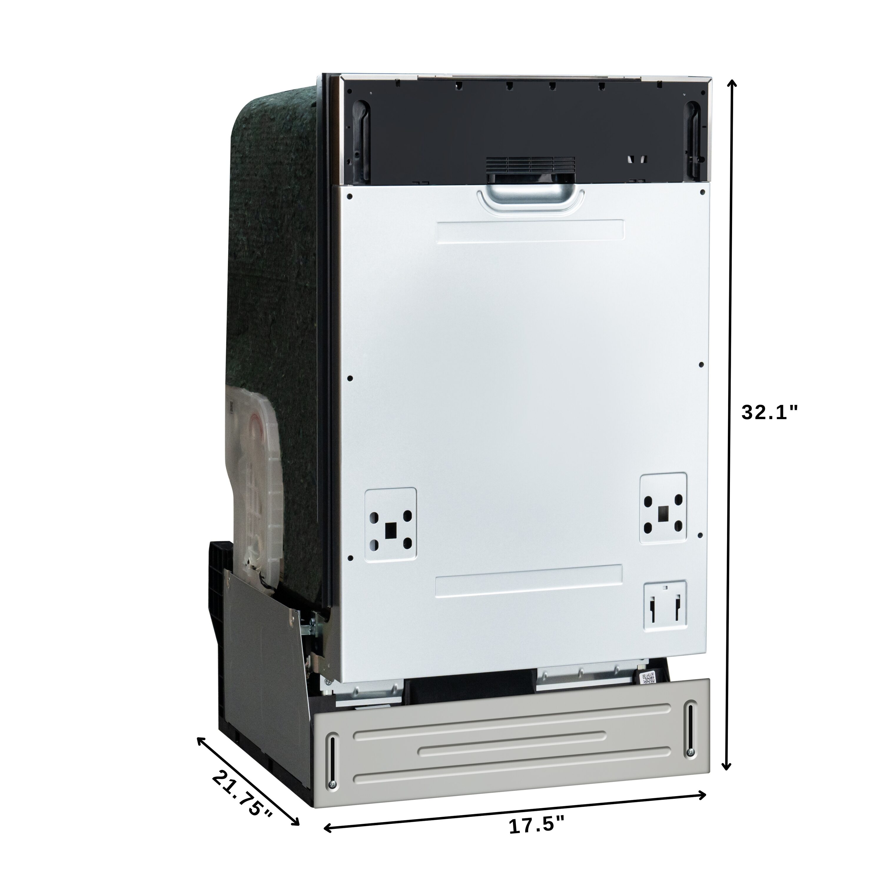 Lavavajillas empotrable de control superior de 18 pulgadas KoolMore (acero inoxidable), Nivel de sonido estándar de 52 decibeles bajo KM-DW1852-PR.