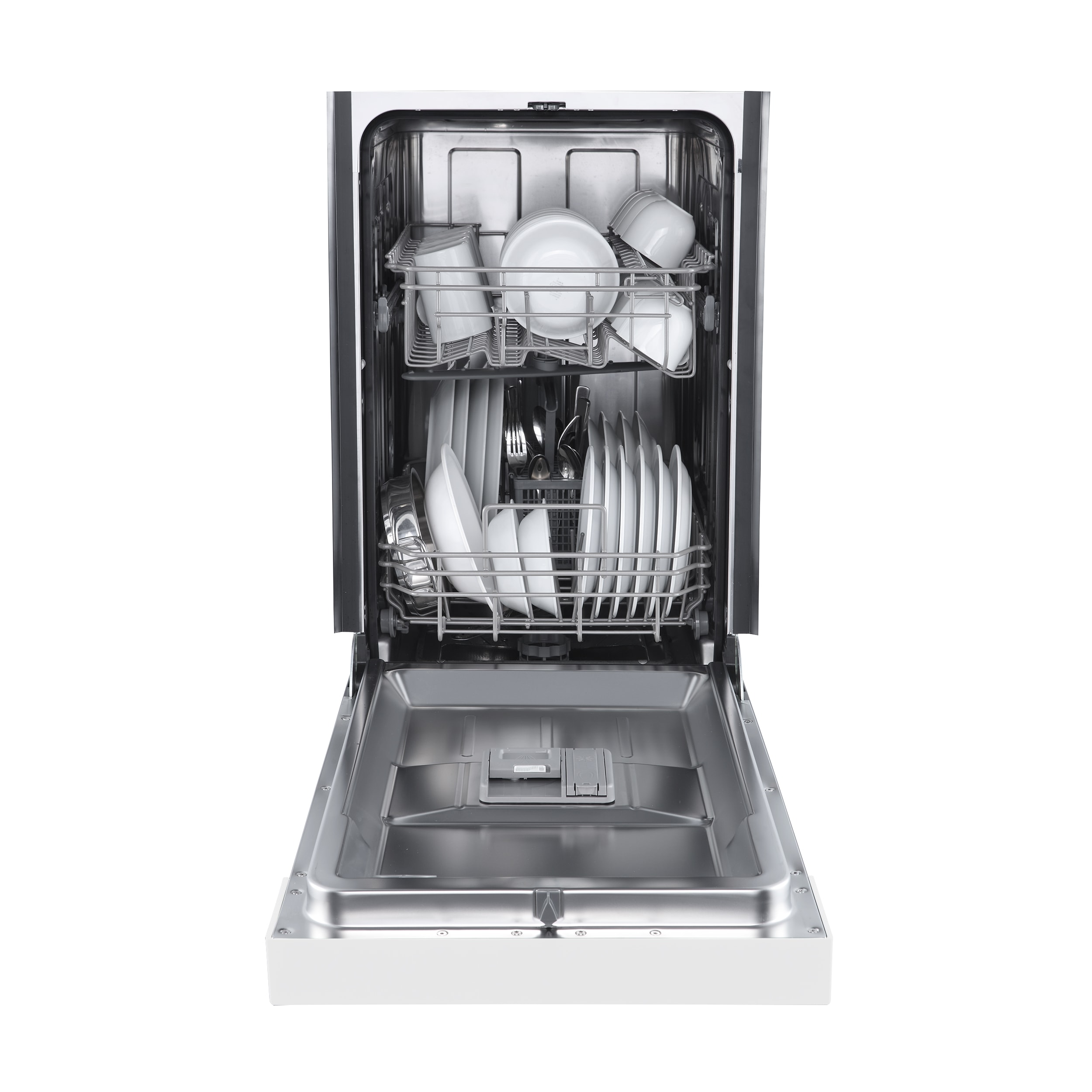Lavavajillas Empotrado de Control Frontal Polo 18 pulgadas (Blanco) ENERGY STAR, Nivel de Sonido Estándar de 52 Decibeles FDWBI8041-18WHT