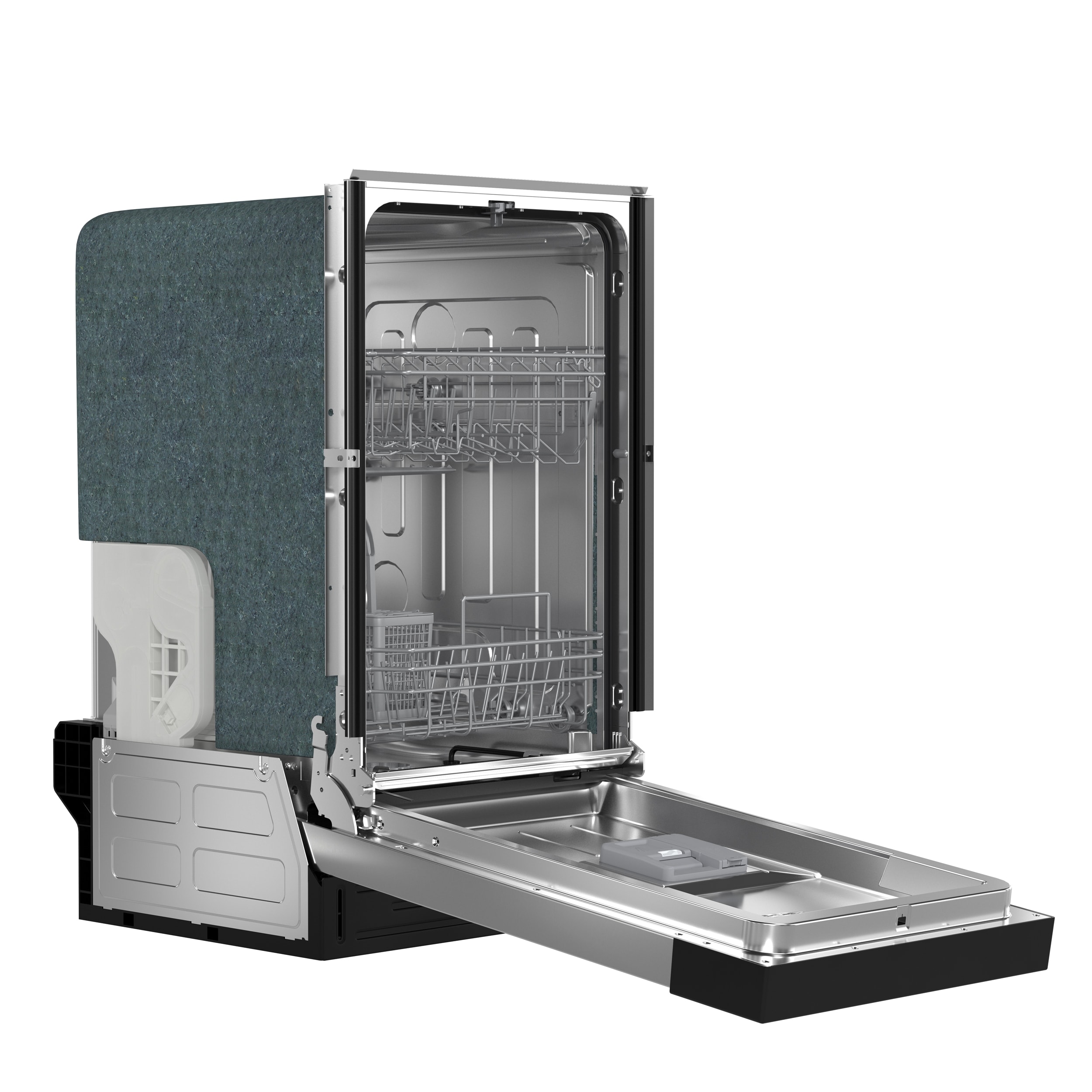 Lavavajillas Integrado de 18 pulgadas con Control Frontal FORNO (Acero Inoxidable) ENERGY STAR, Nivel de Sonido Estándar de 52 decibeles FDWBI8041-18S.