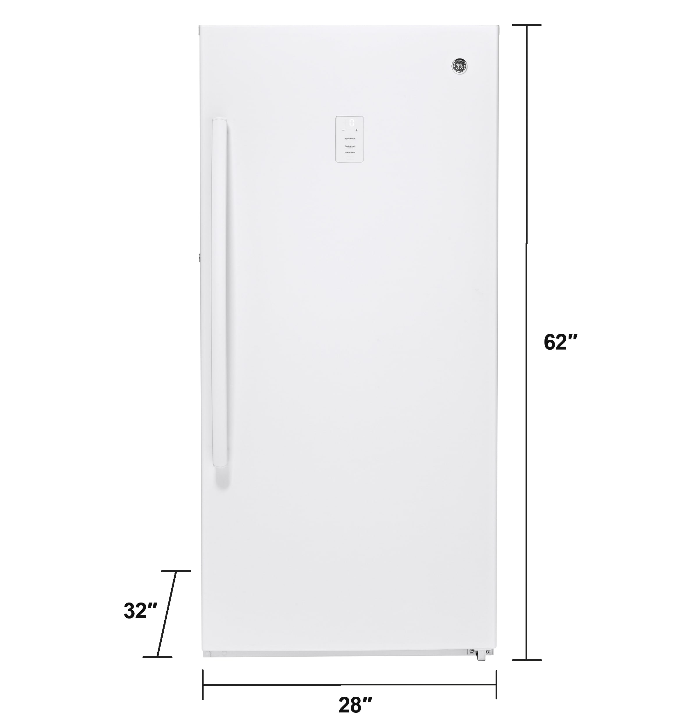 Congelador vertical sin escarcha listo para el garaje de 14.1 pies cúbicos (Blanco)