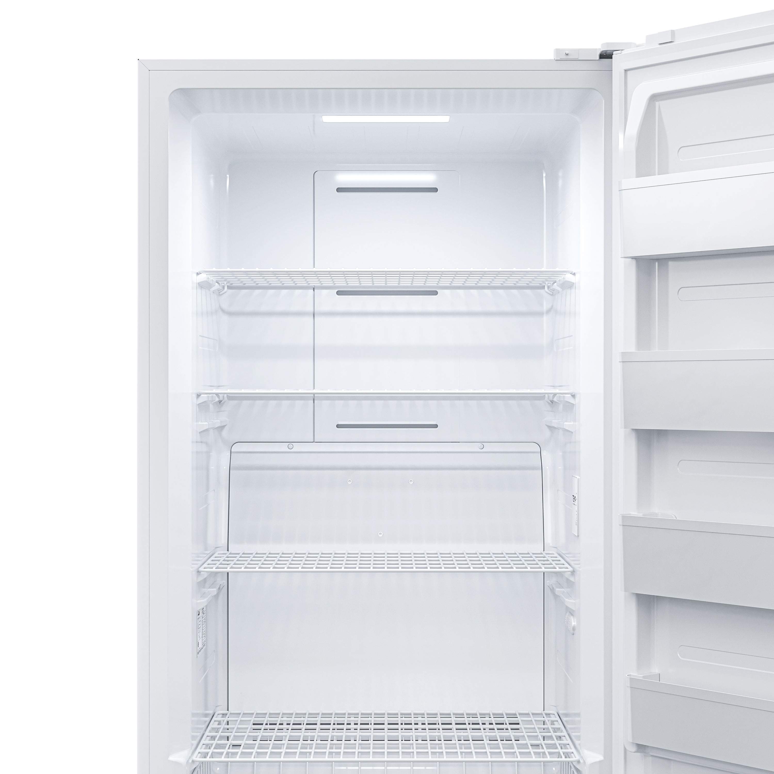 Congelador/Refrigerador Vertical Convertible KoolMore de 17 pies cúbicos listo para garaje con tecnología libre de escarcha (blanco) UF-227