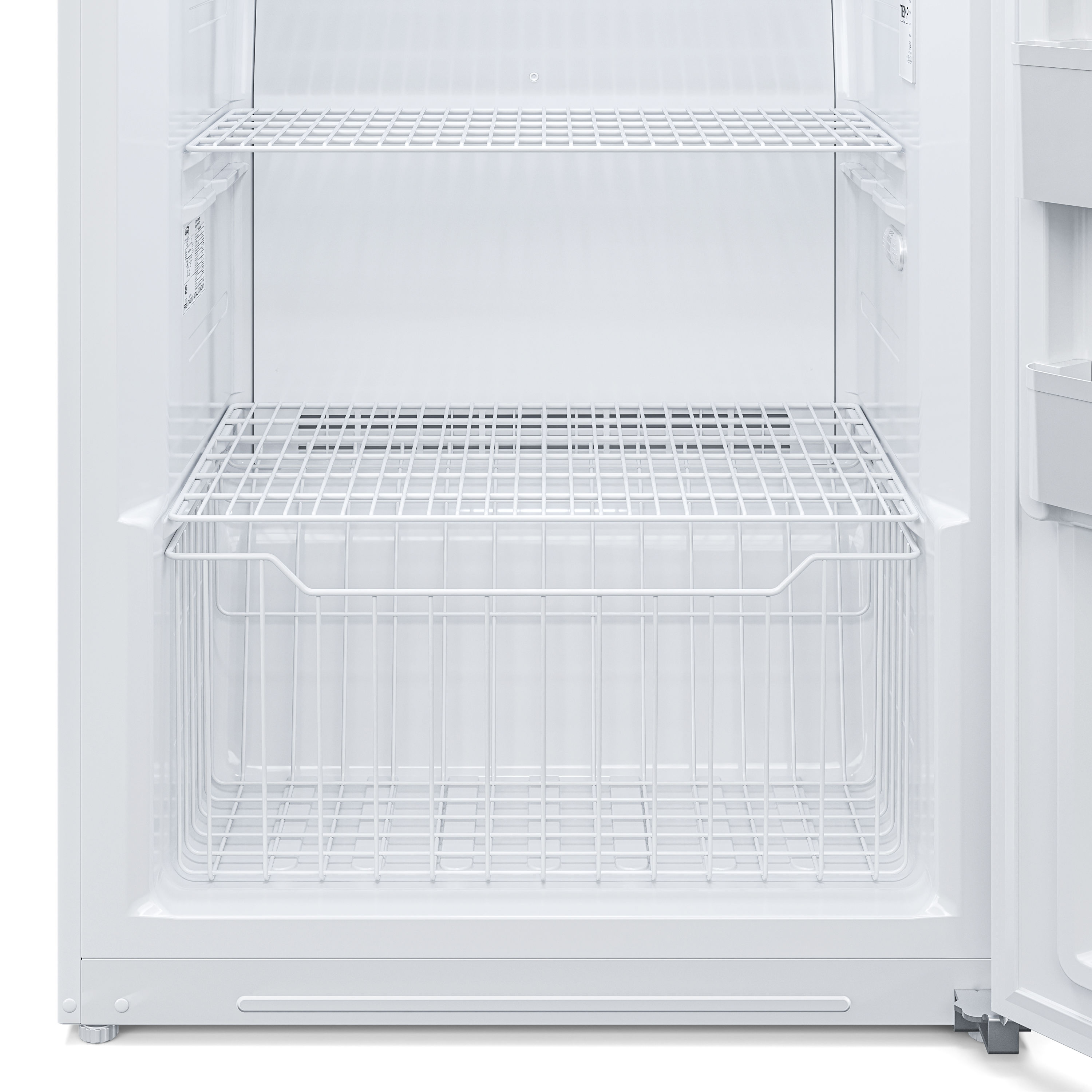 Congelador/Refrigerador Vertical Convertible KoolMore de 17 pies cúbicos listo para garaje con tecnología libre de escarcha (blanco) UF-227