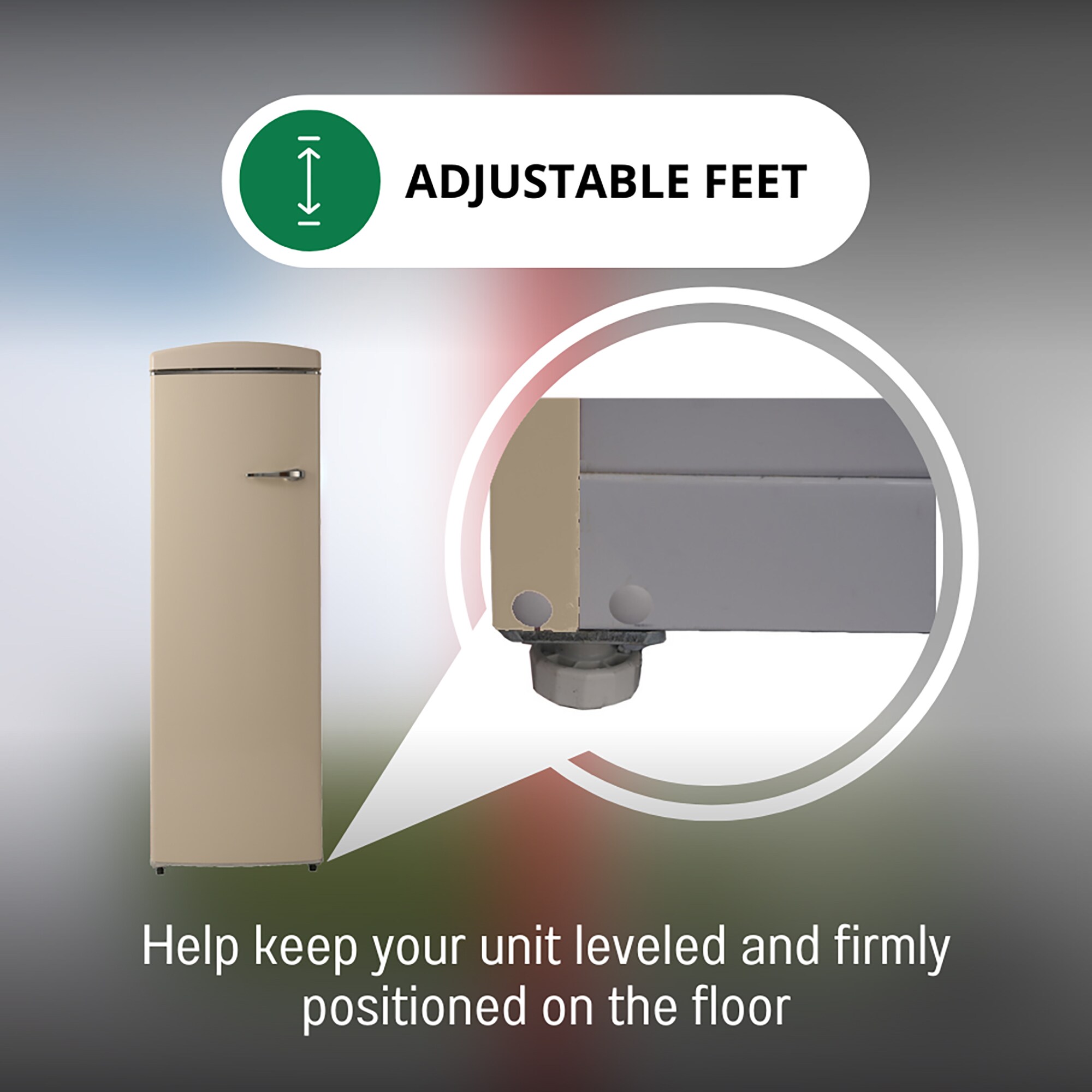 Congelador vertical convertible ConServ de 8.3 pies cúbicos sin escarcha (Crema) FF 830 C