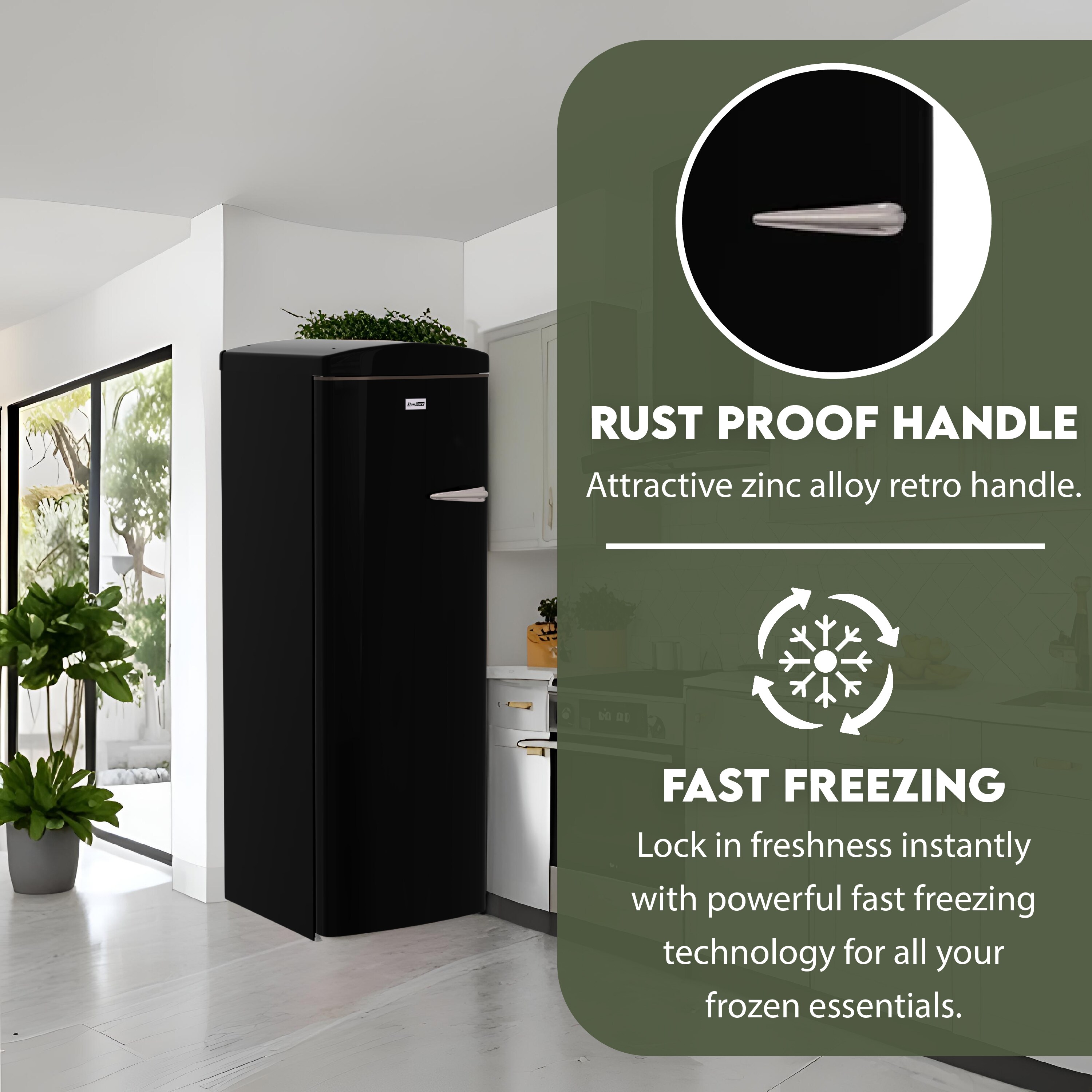 Congelador/Refrigerador vertical convertible ConServ de 8.3 pies cúbicos sin escarcha (negro) FF 830 B