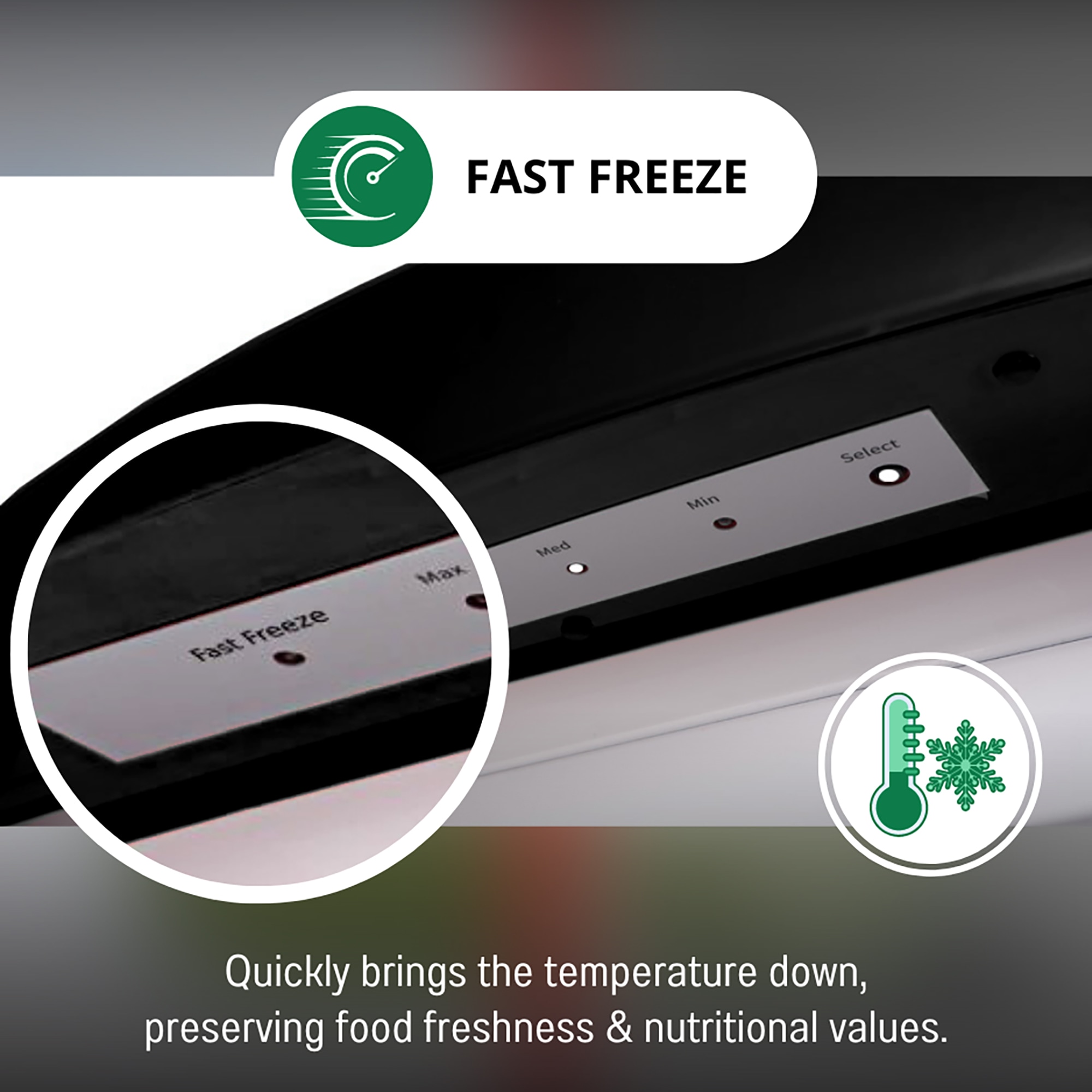 Congelador/Refrigerador vertical convertible ConServ de 8.3 pies cúbicos sin escarcha (negro) FF 830 B