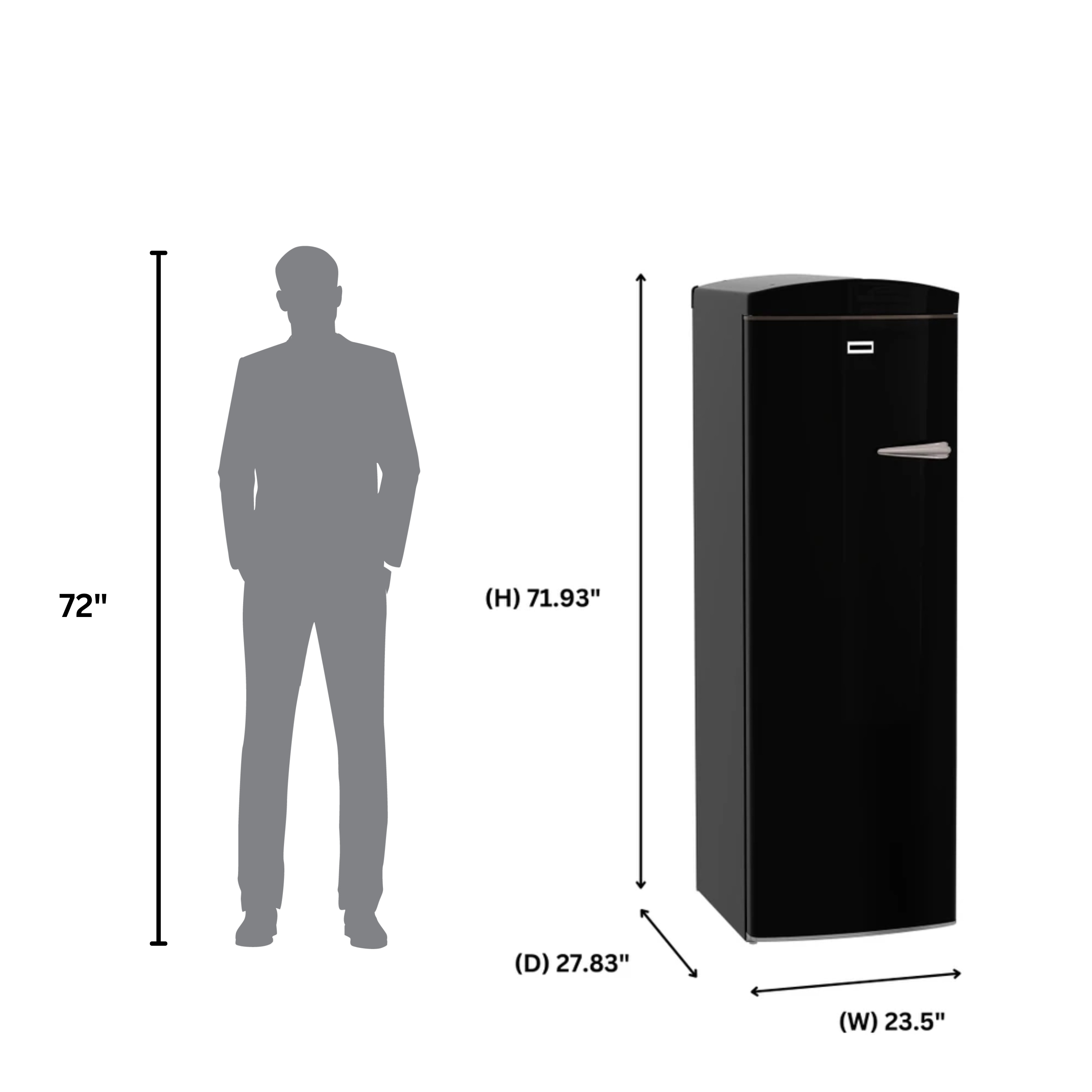 Congelador/Refrigerador vertical convertible ConServ de 8.3 pies cúbicos sin escarcha (negro) FF 830 B
