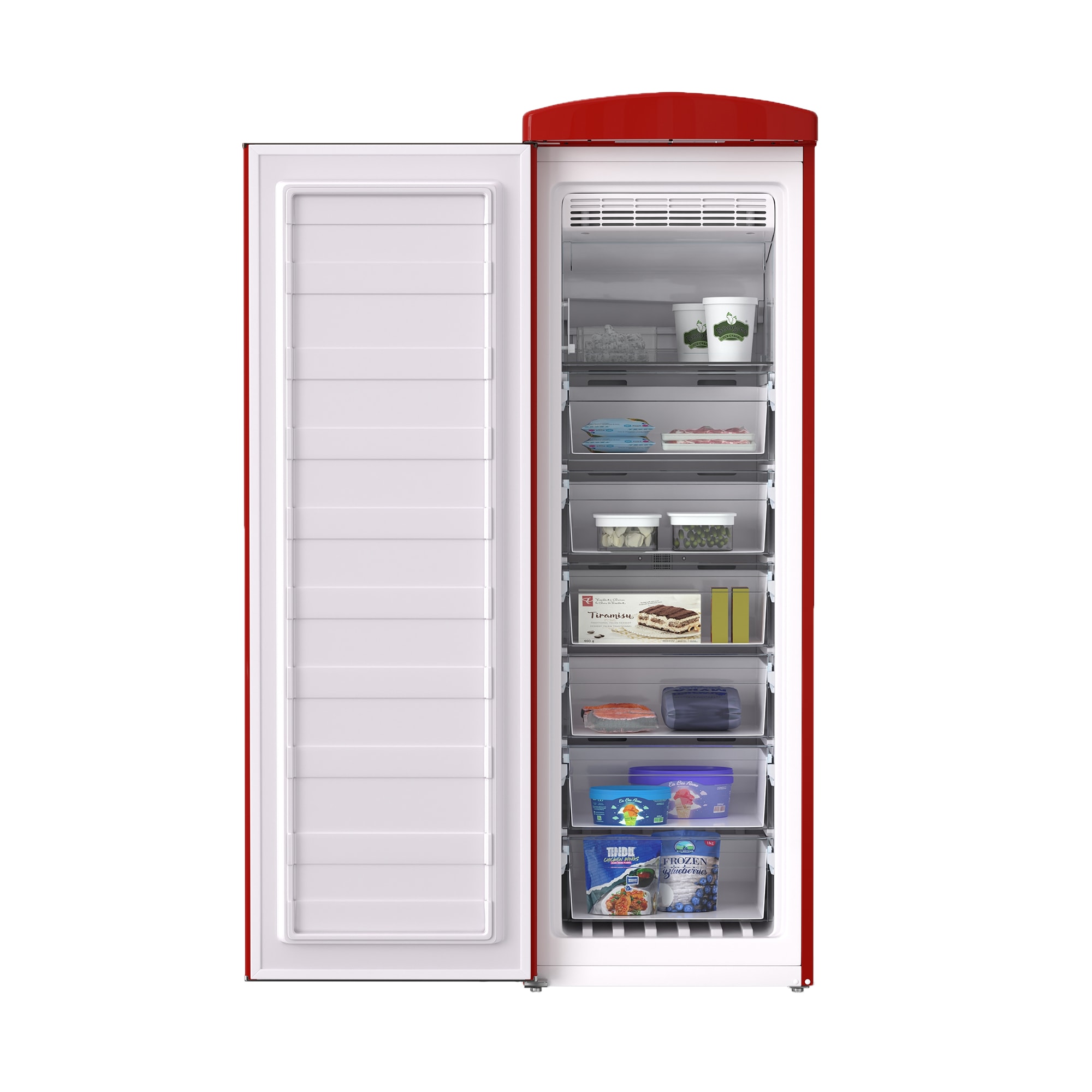 Congelador/Refrigerador Vertical Convertible ConServ 8.3 pies cúbicos sin escarcha (Rojo) FF 830 R