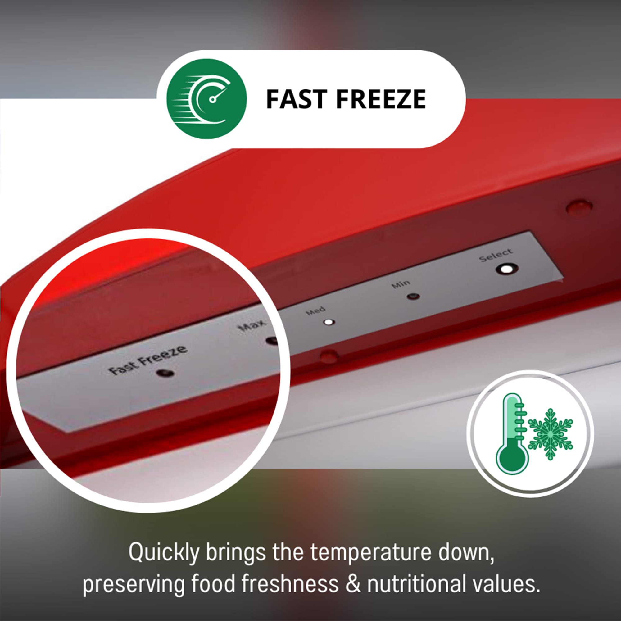 Congelador/Refrigerador Vertical Convertible ConServ 8.3 pies cúbicos sin escarcha (Rojo) FF 830 R