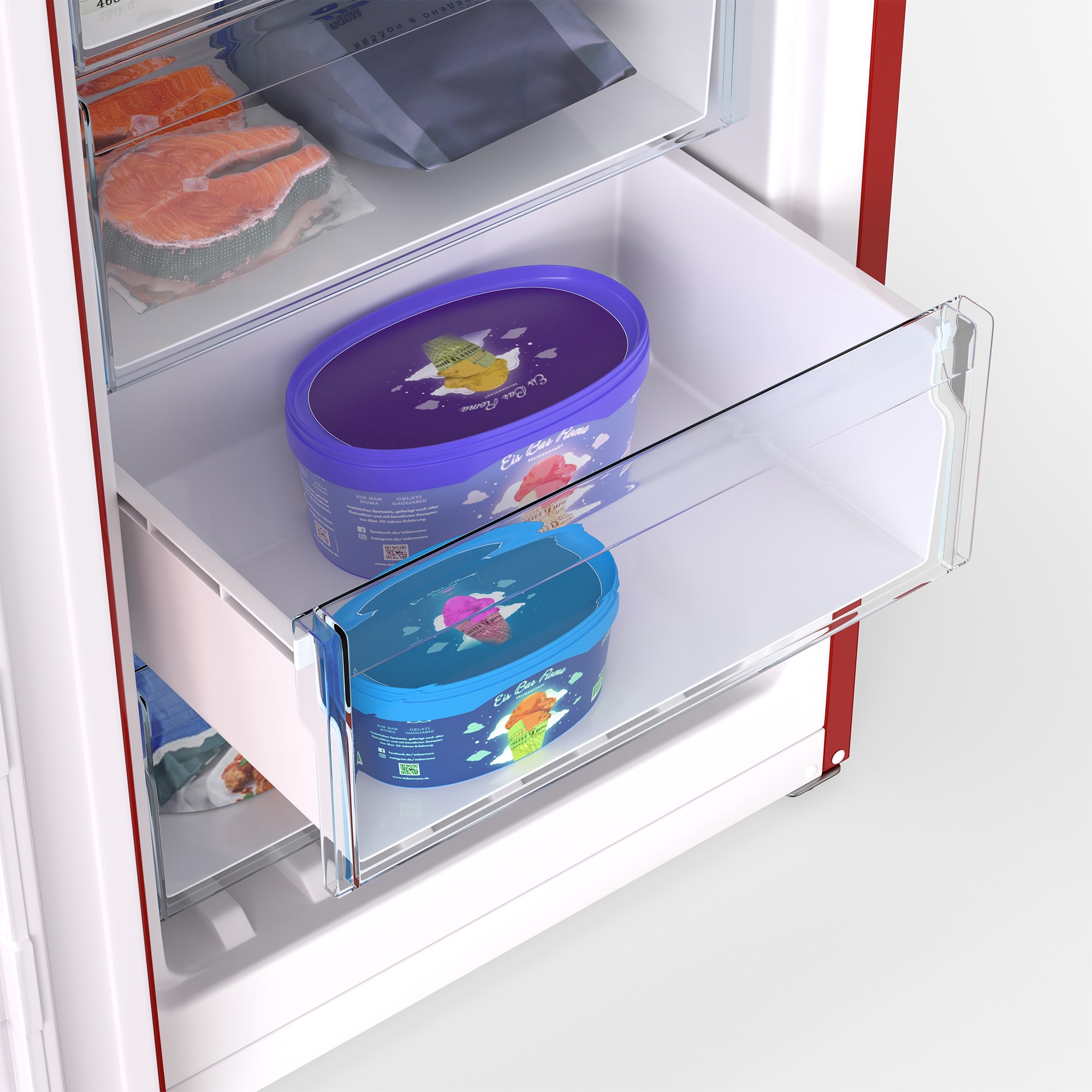 Congelador/Refrigerador Vertical Convertible ConServ 8.3 pies cúbicos sin escarcha (Rojo) FF 830 R