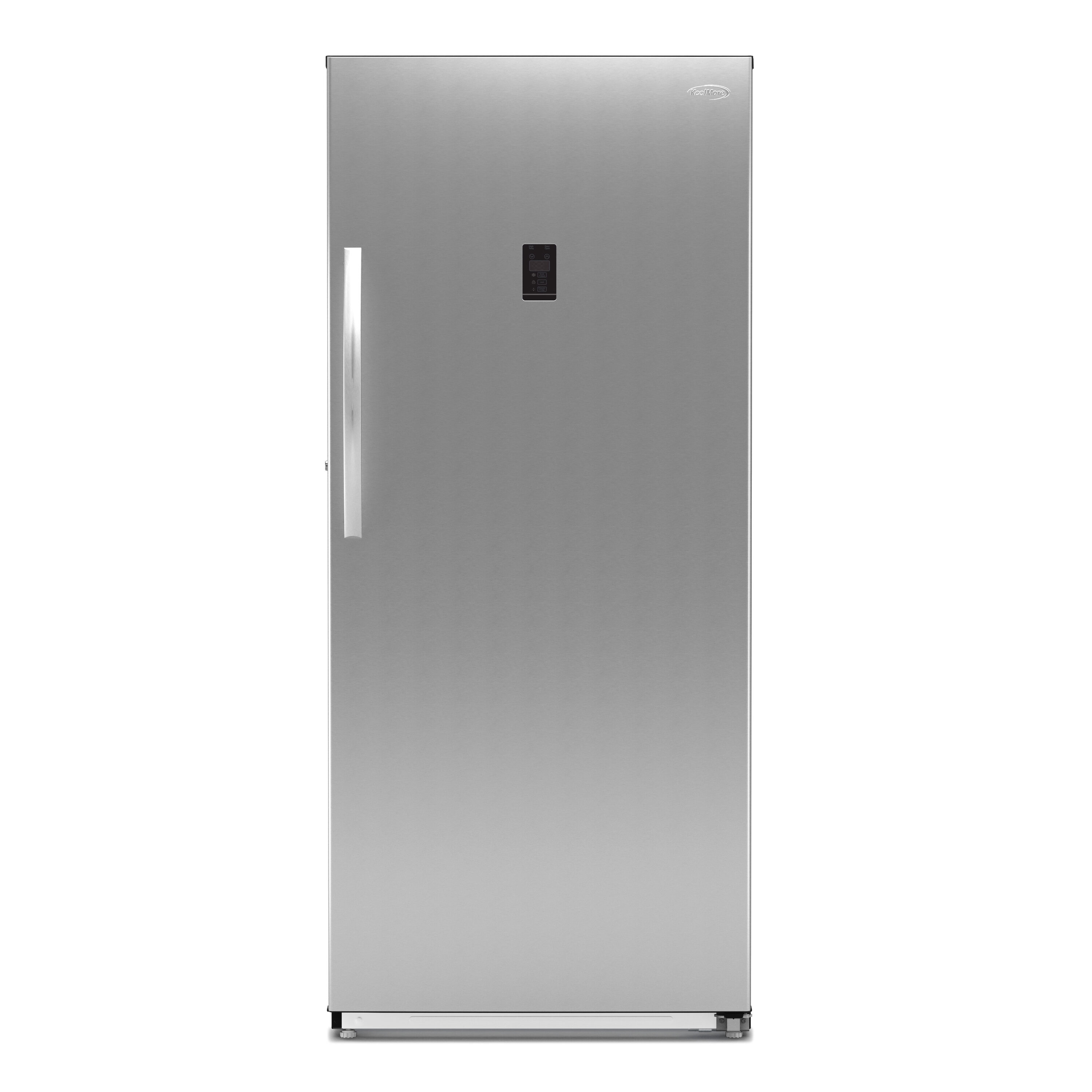 Congelador/Refrigerador Vertical Convertible KoolMore de 21 pies cúbicos, sin escarcha, en color plateado, Certificado ENERGY STAR KM-RUF-21S.