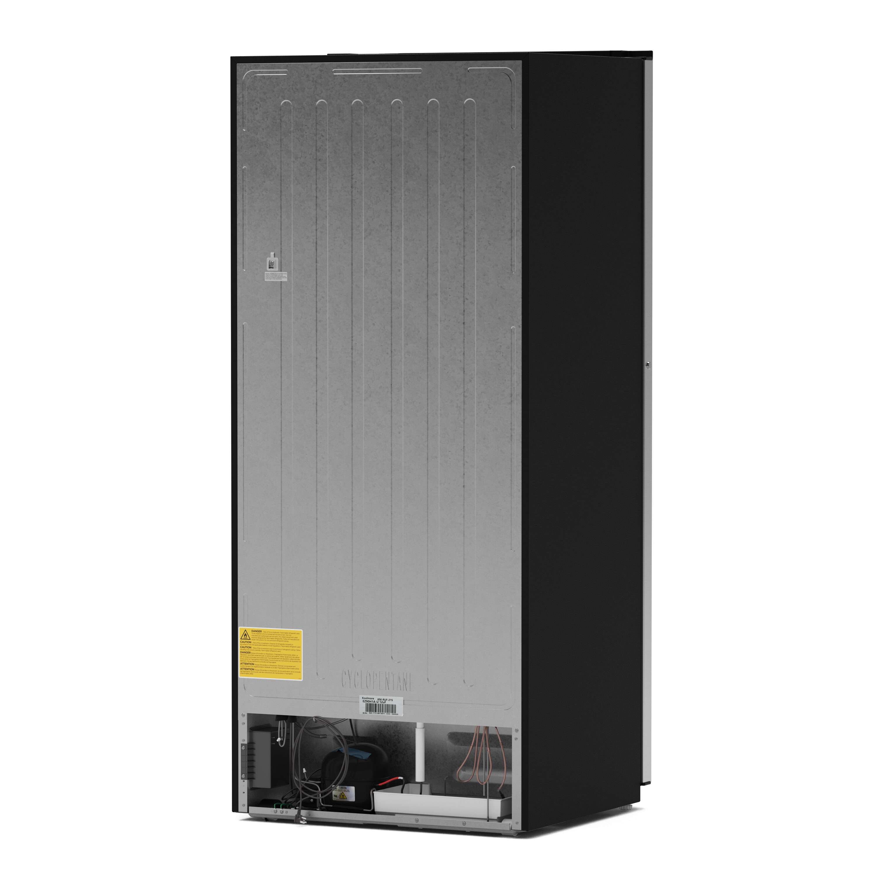Congelador/Refrigerador Vertical Convertible KoolMore de 21 pies cúbicos, sin escarcha, en color plateado, Certificado ENERGY STAR KM-RUF-21S.