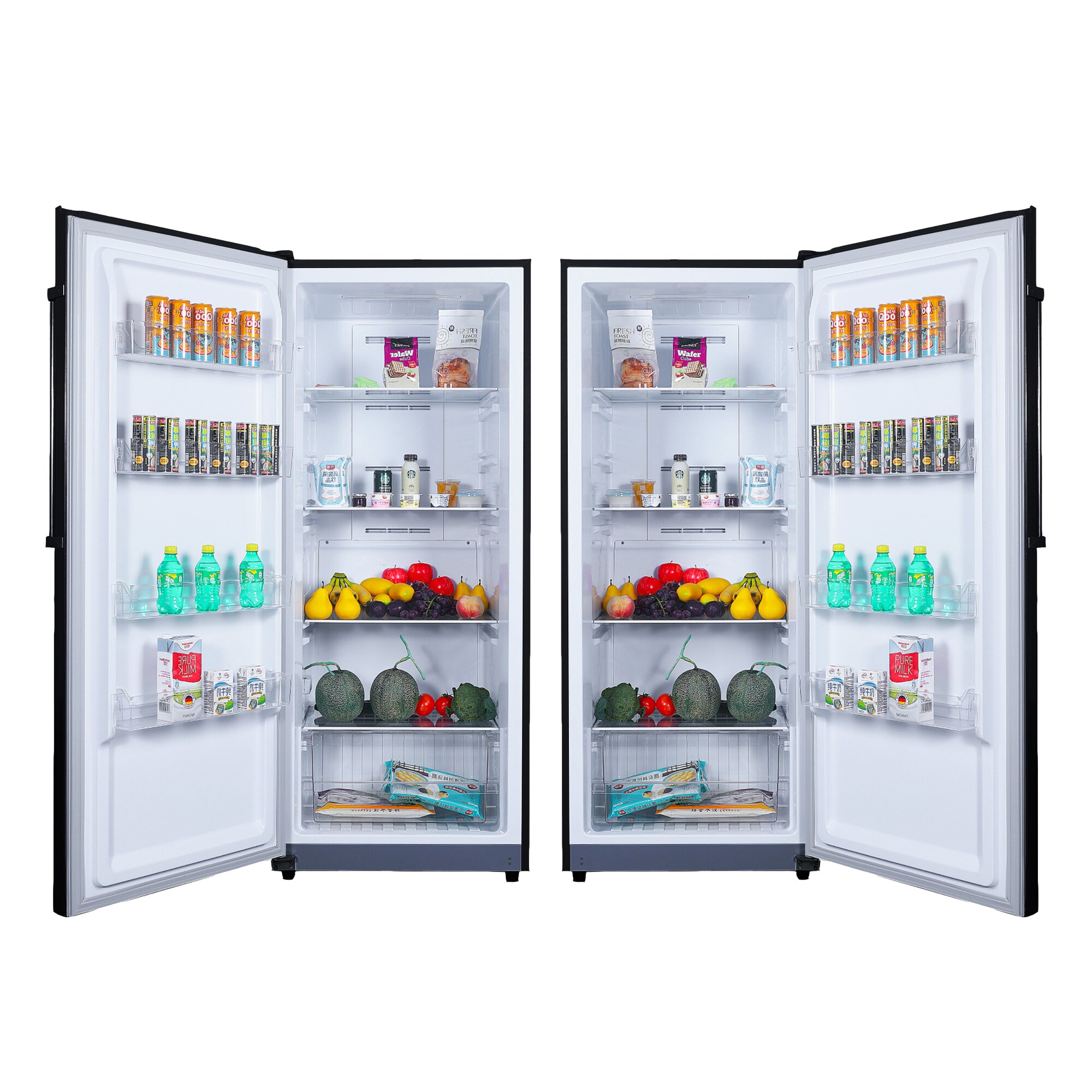 Congelador/Refrigerador Vertical Convertible ConServ de 14 pies cúbicos, listo para el garaje, sin escarcha (negro) Certificado ENERGY STAR FR1400 BREV