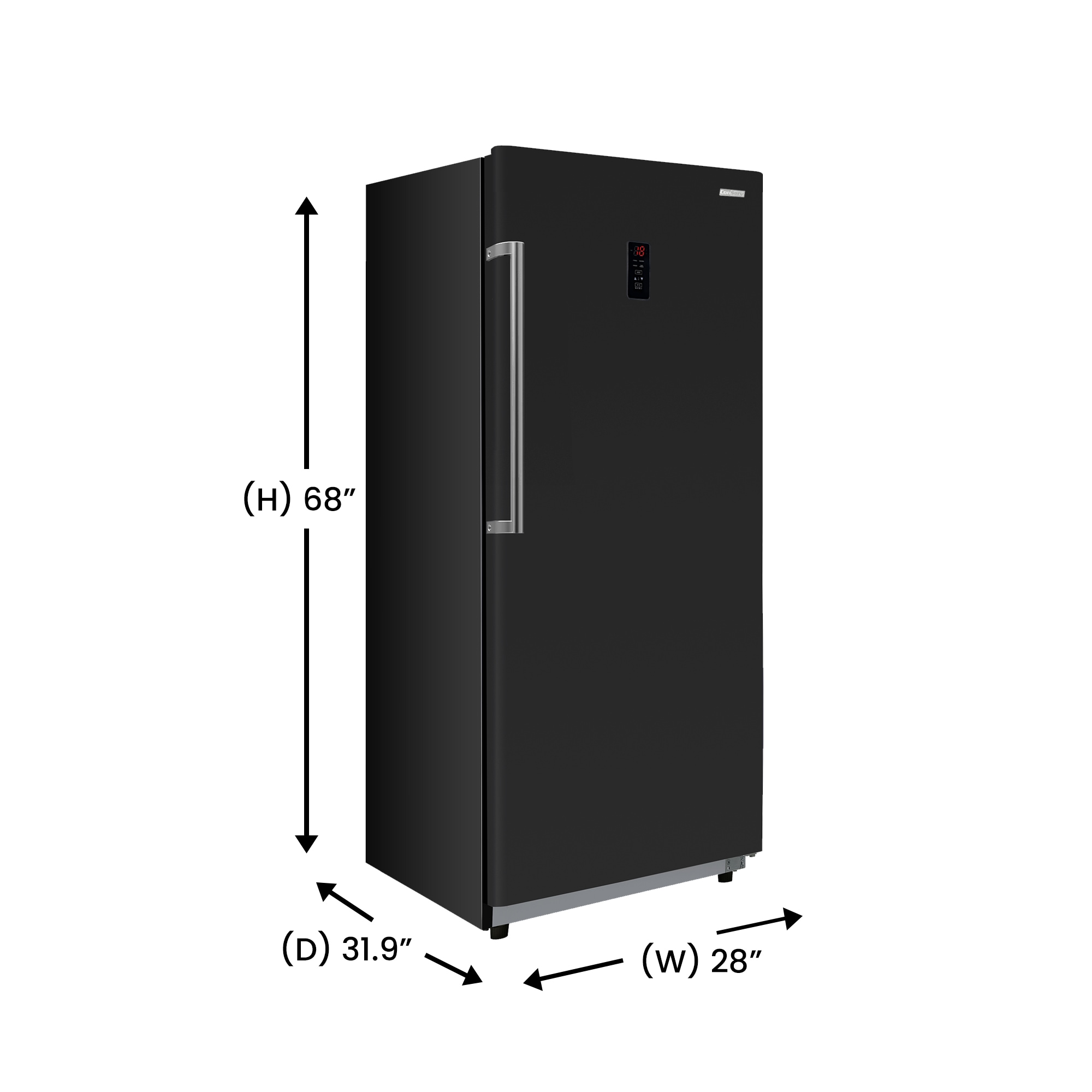Congelador/Refrigerador Vertical Convertible ConServ de 17 pies cúbicos, listo para el garaje, sin escarcha (Negro) Certificado ENERGY STAR FR1700 BREV
